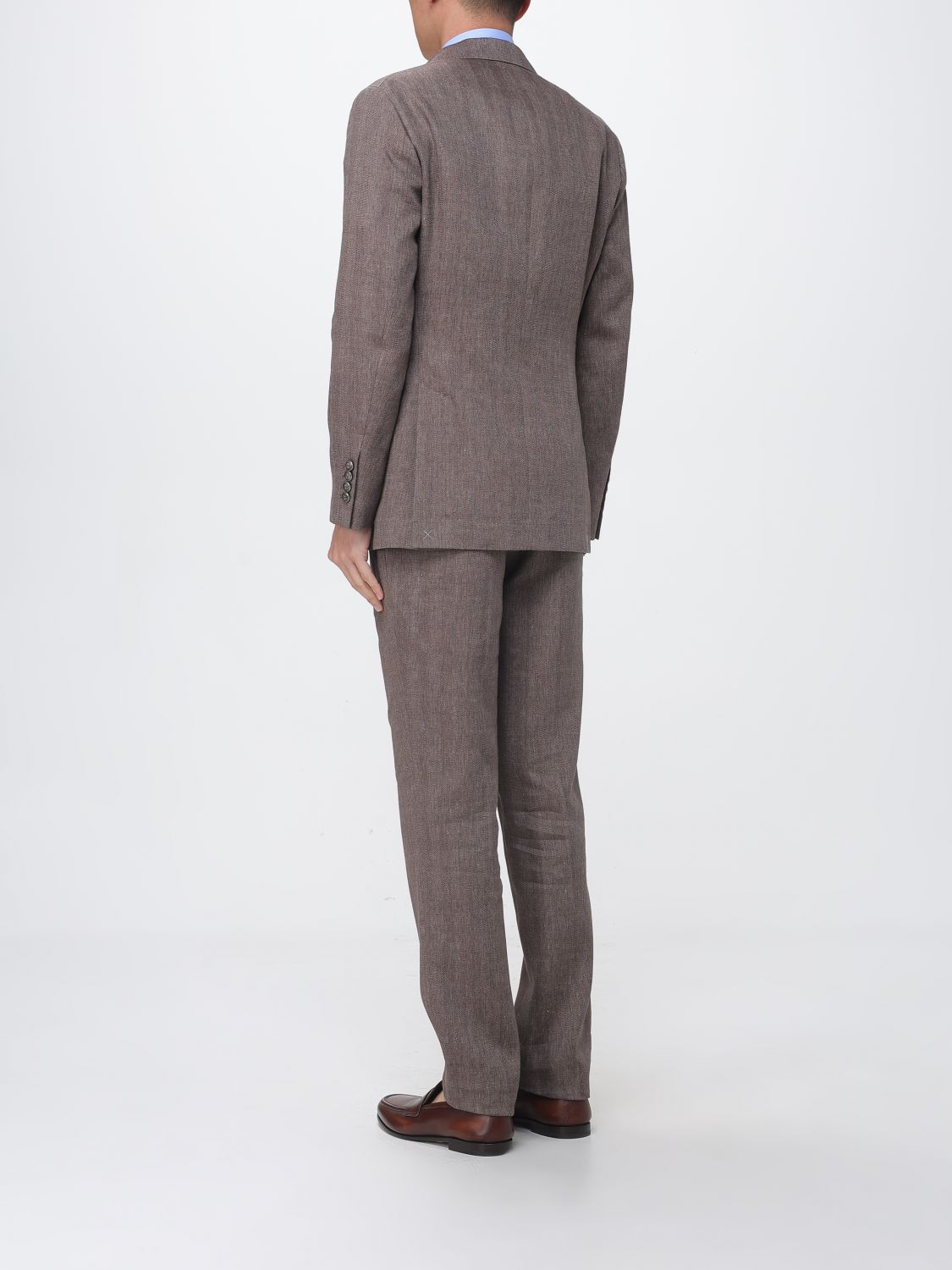 Brunello Cucinelli Brunello Cucinelli Suit Men Brown Size US L / EU 52-54 / 3 - 3 Thumbnail