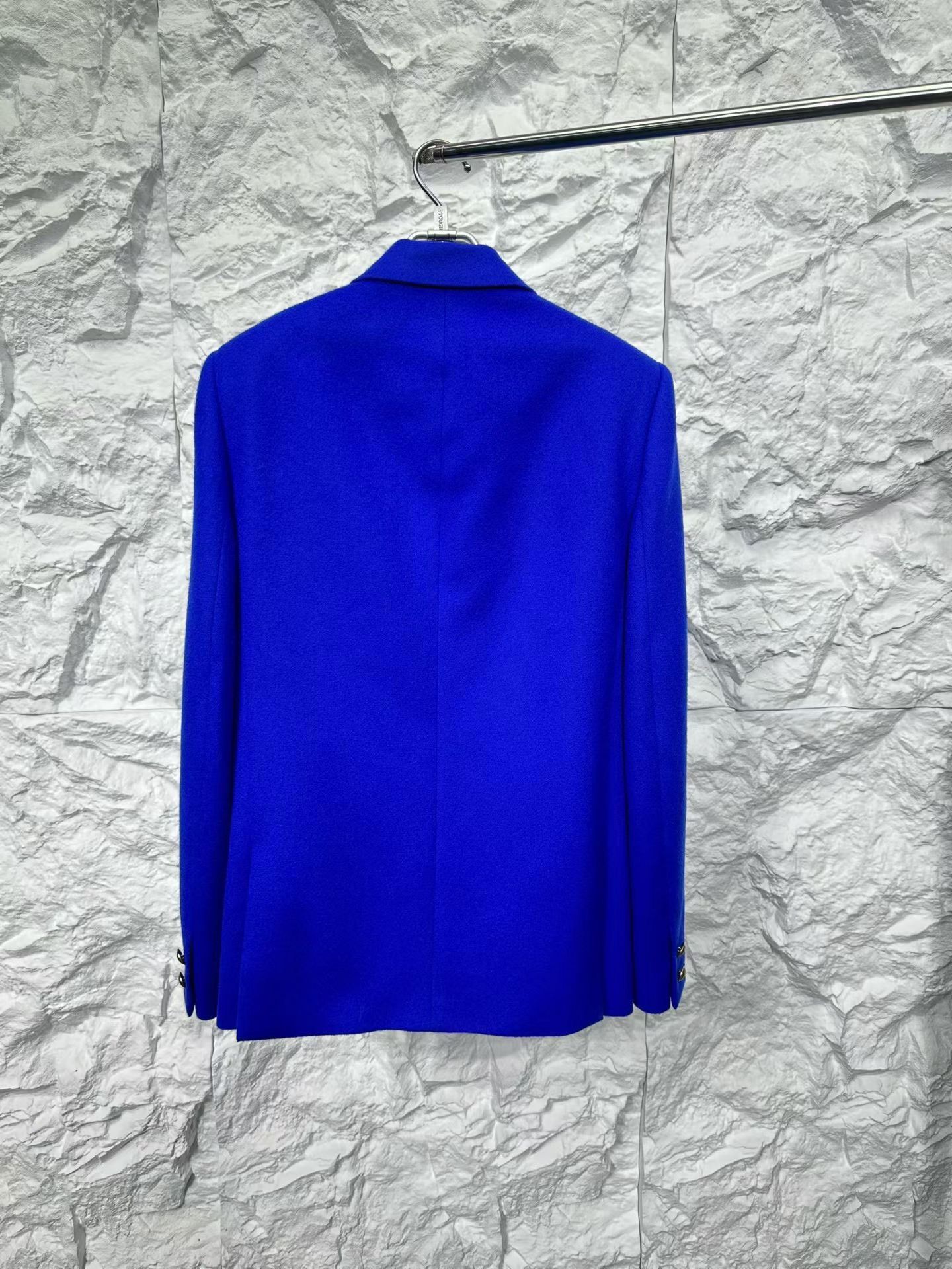 Saint Laurent Paris Saint Laurent Electric Blue Flannel Blazer 38R Size 38R - 3 Thumbnail