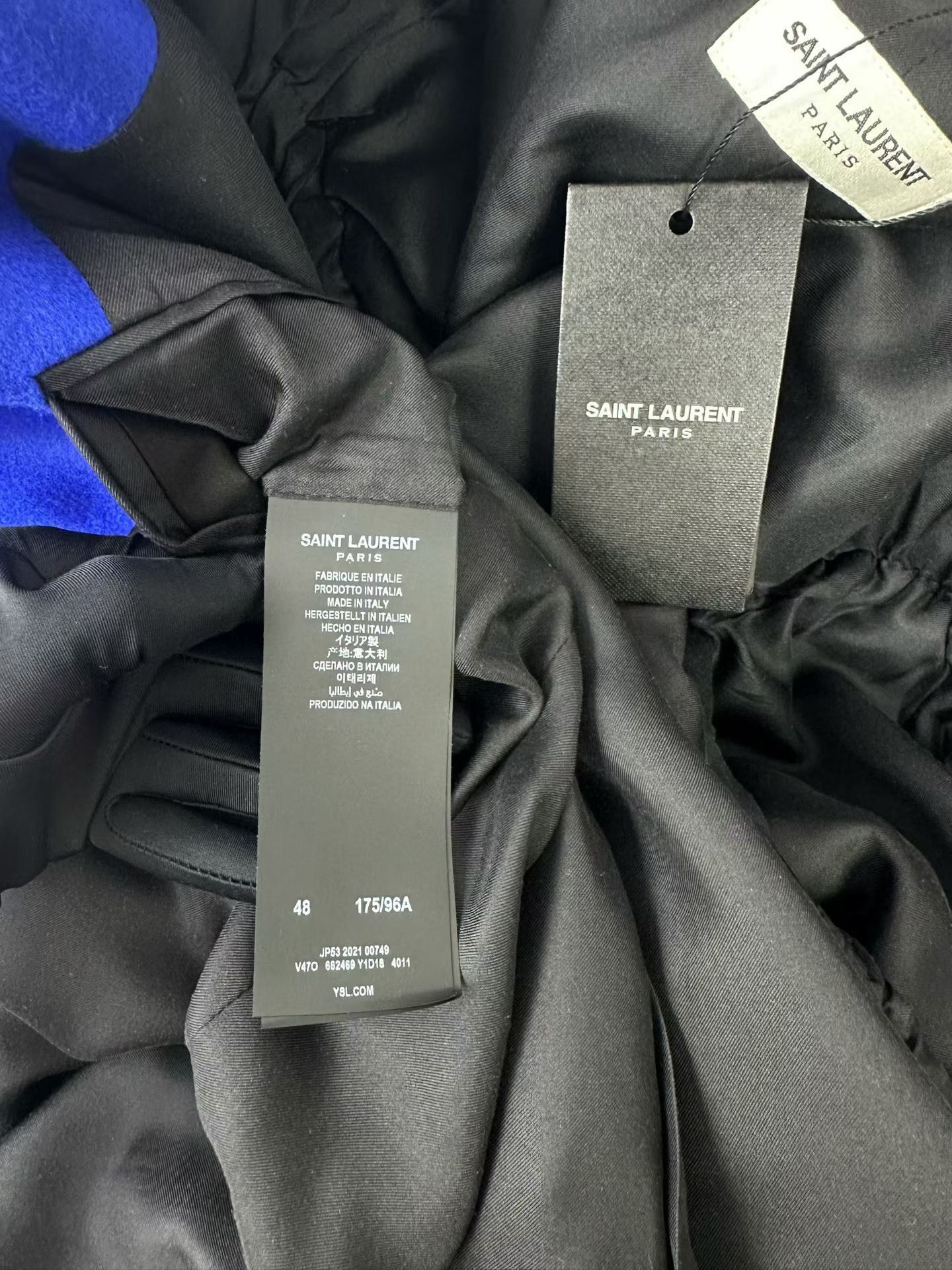 Saint Laurent Paris Saint Laurent Electric Blue Flannel Blazer 38R Size 38R - 5 Thumbnail