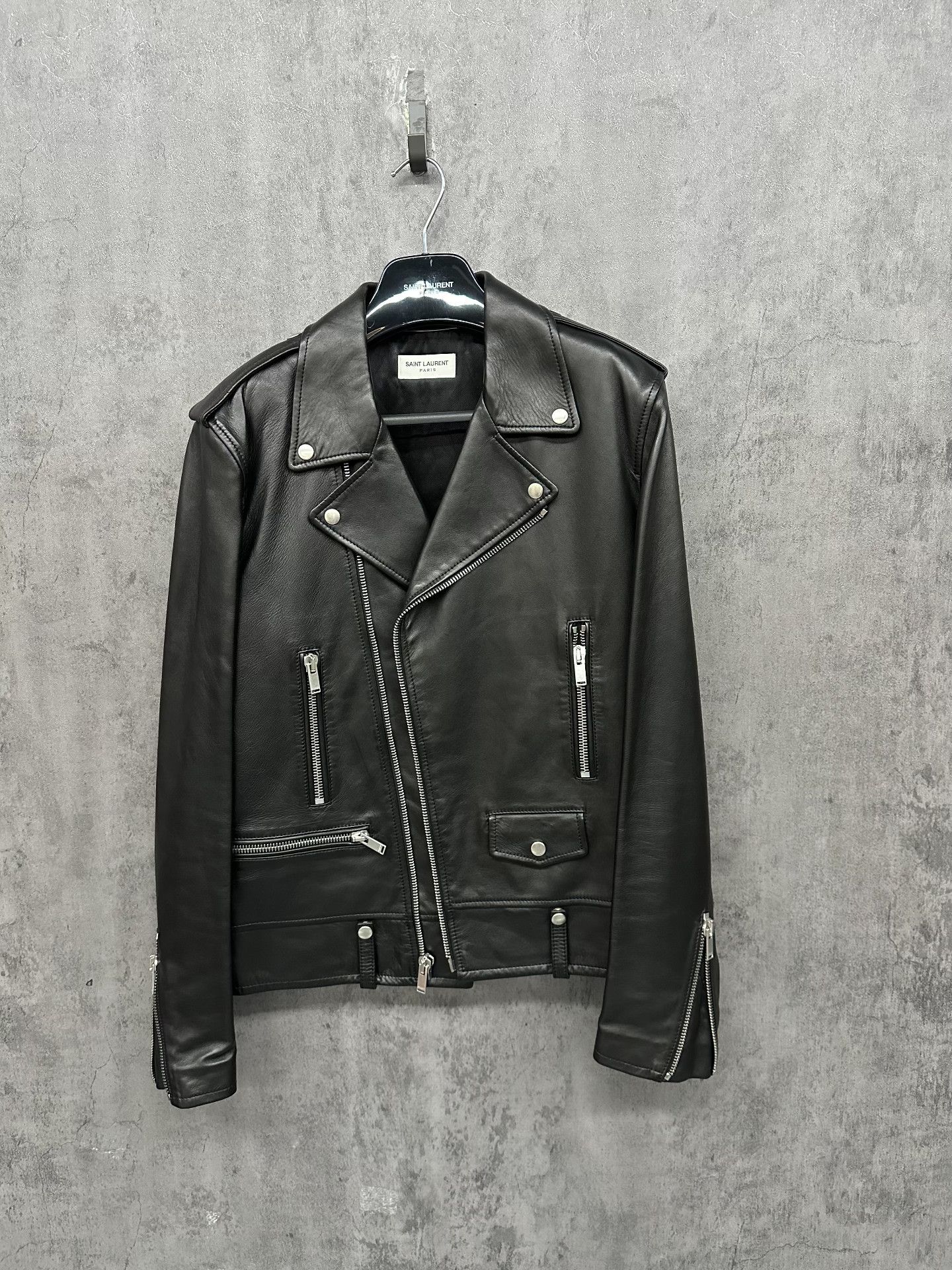 Saint Laurent Paris Saint Laurent L01 Leather Biker Jacket Size 52 Size US L / EU 52-54 / 3 - 2 Thumbnail