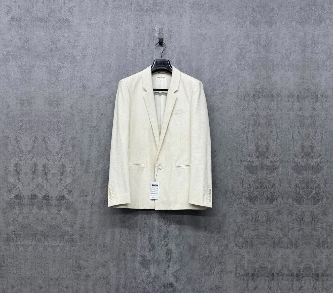 Saint Laurent Paris Saint Laurent Cream Textured Blazer Size 40R Size 40R - 2 Thumbnail