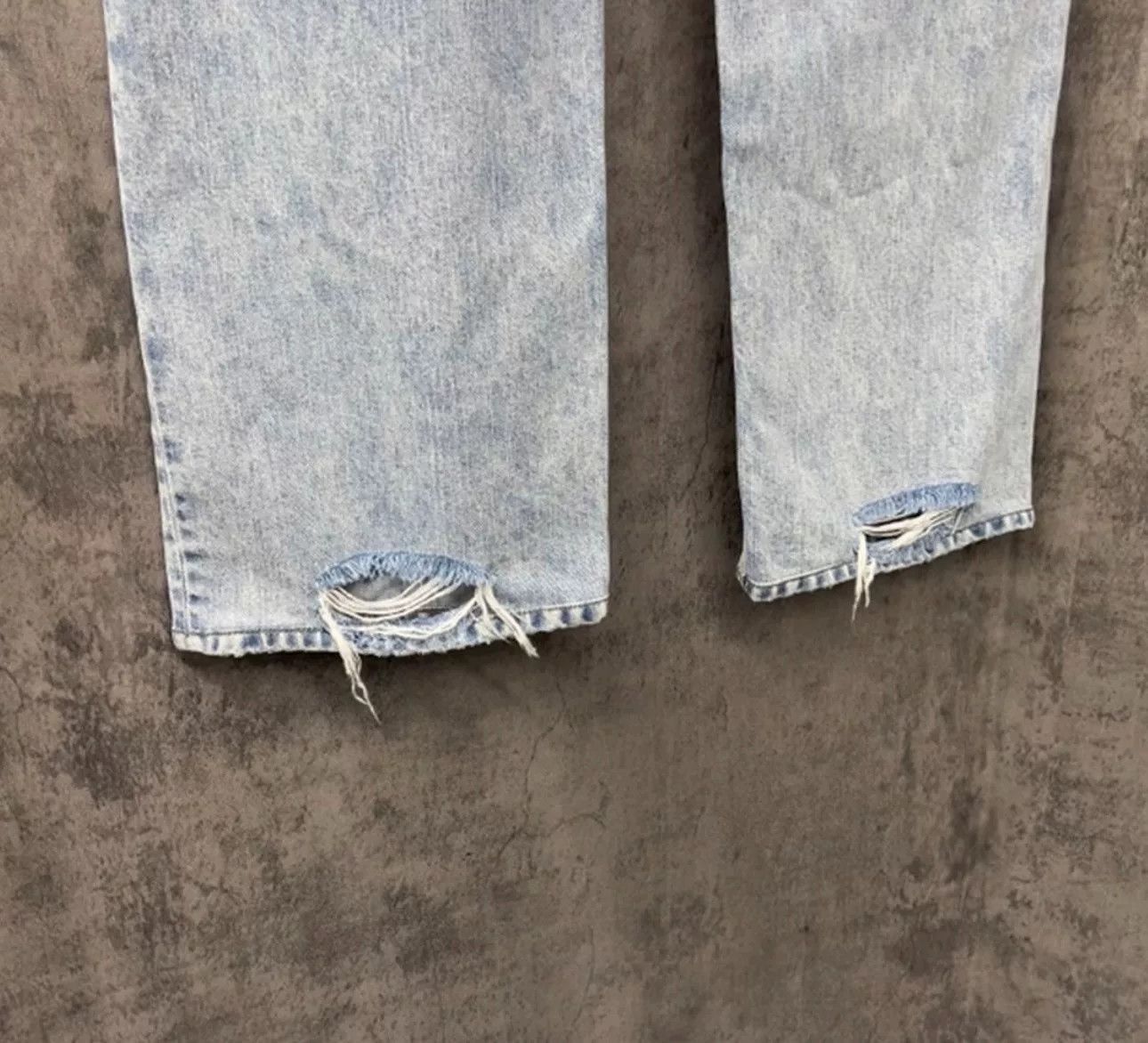 Balenciaga Balenciaga Distressed Wide Leg Denim Jeans Size 32 Size US 32 / EU 48 - 5 Thumbnail