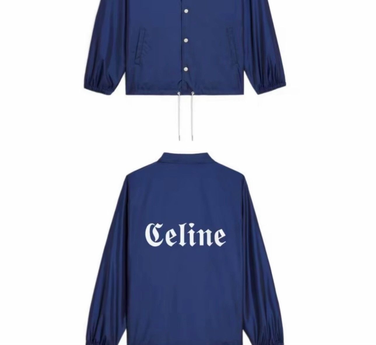 Celine Celine Logo Nylon Coach Jacket 52 Size US L / EU 52-54 / 3 - 3 Thumbnail