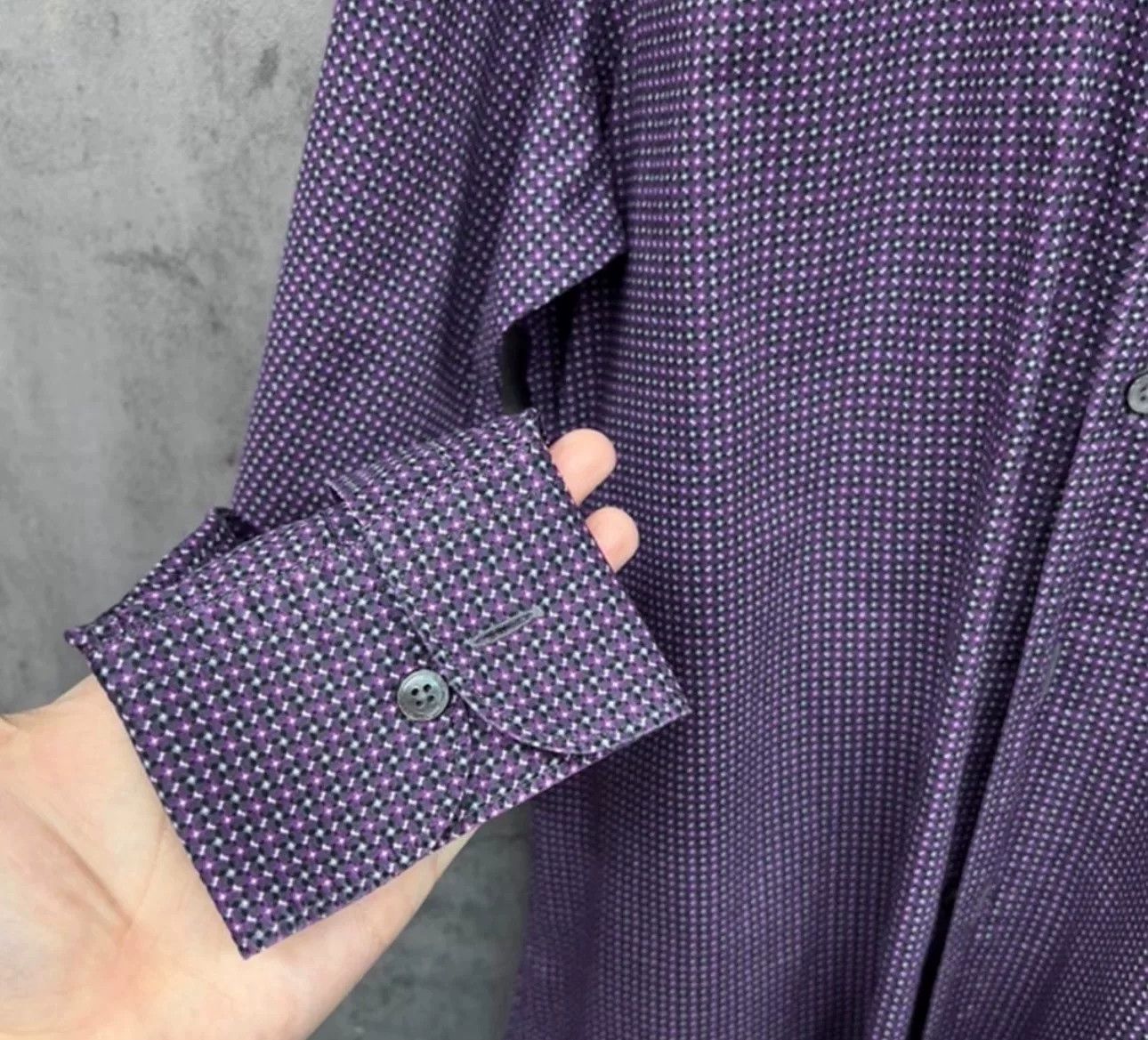 Z Zegna Zegna Geometric Print Long Sleeve Shirt M Size US M / EU 48-50 / 2 - 4 Thumbnail