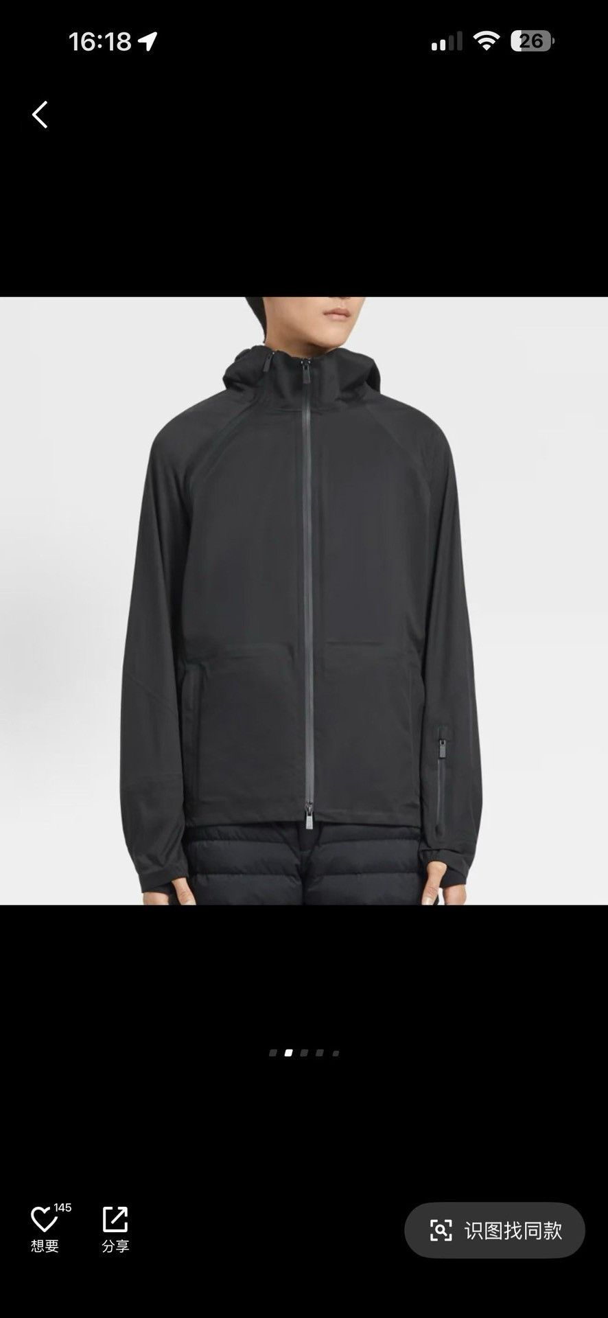 Z Zegna Zegna #UseTheExisting Black Hooded Jacket L Size US L / EU 52-54 / 3 - 7 Thumbnail