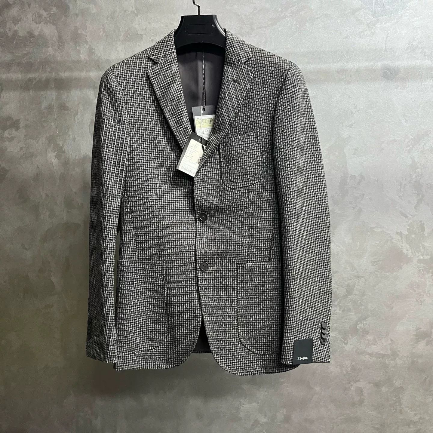 Z Zegna Z Zegna Wool Houndstooth Blazer 34R Size 34R - 2 Thumbnail
