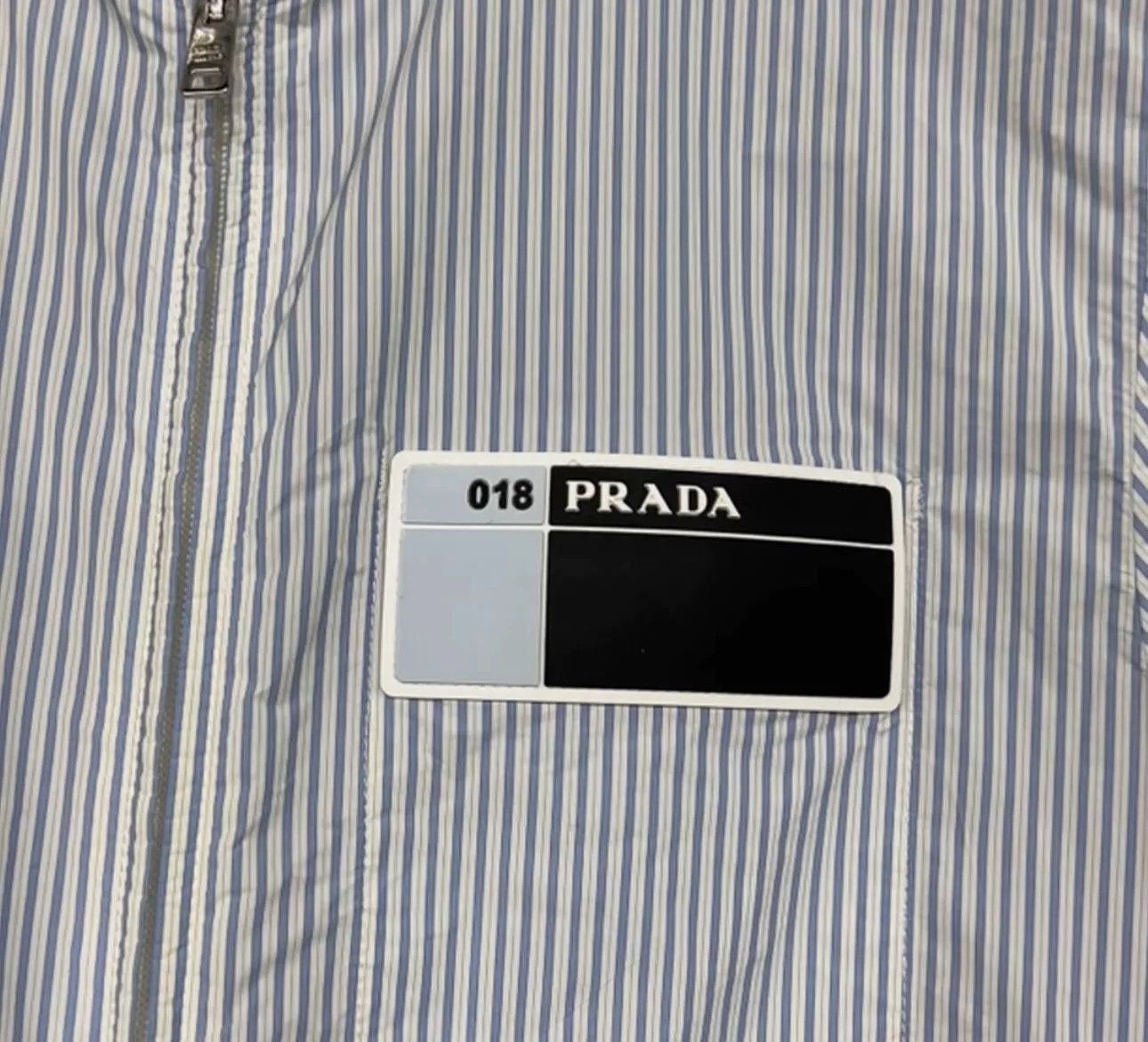 Prada Prada Striped Tech Zip Short Sleeve Shirt 48 Size US M / EU 48-50 / 2 - 4 Thumbnail