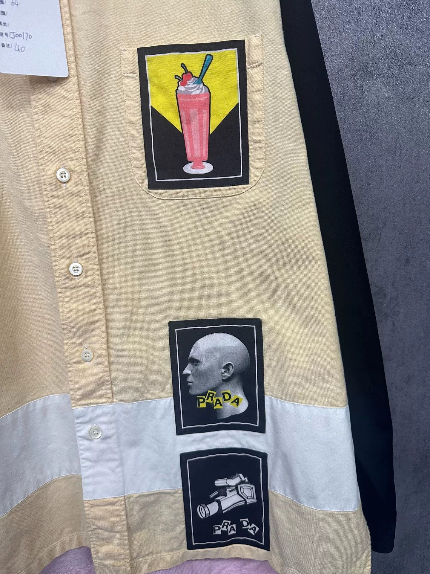 Prada Prada Patchwork Colorblock Graphic Shirt Size 40 Size US M / EU 48-50 / 2 - 5 Thumbnail