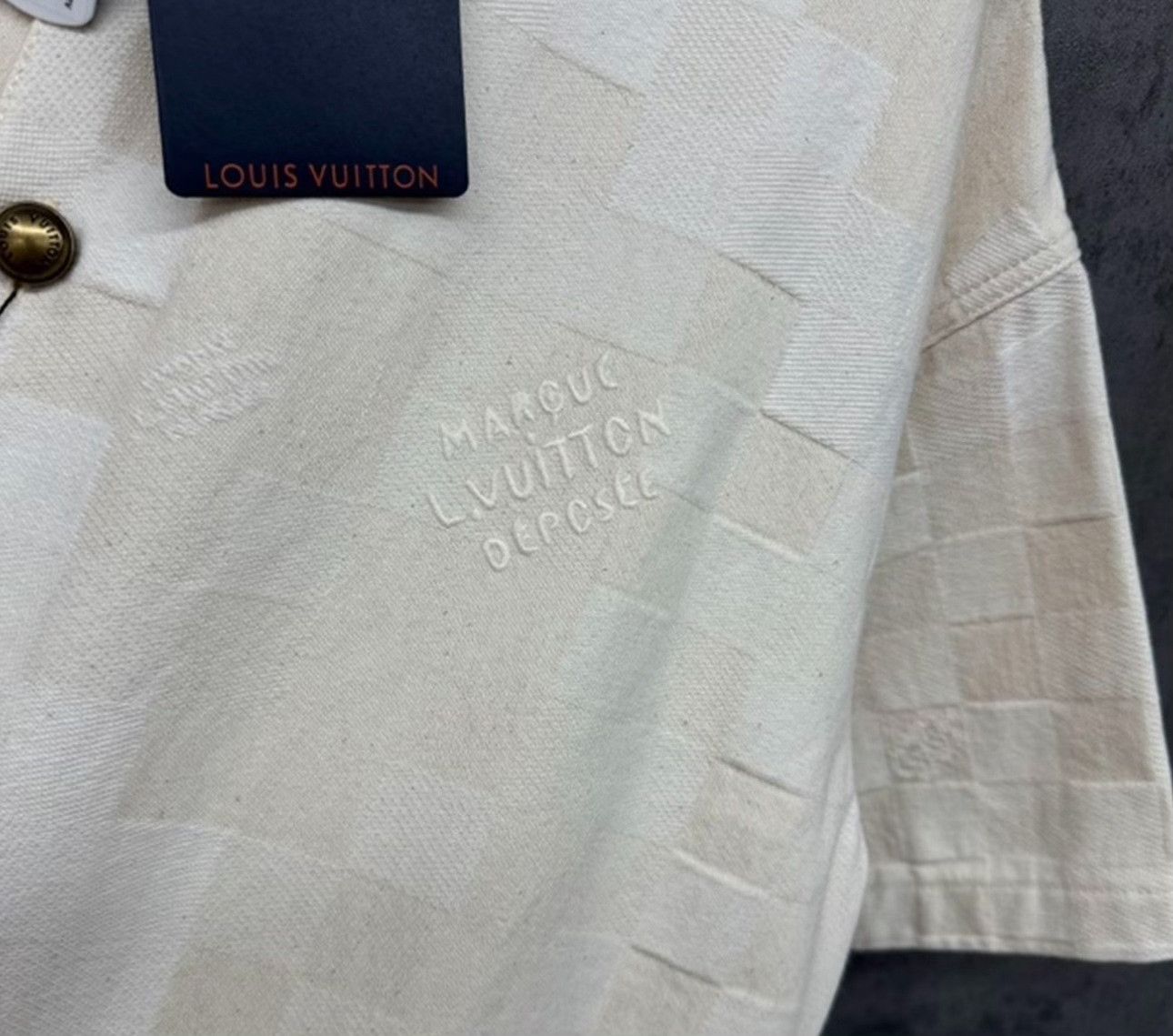 Louis Vuitton Louis Vuitton Damier Embroidered Denim Shirt M Size US M / EU 48-50 / 2 - 4 Thumbnail