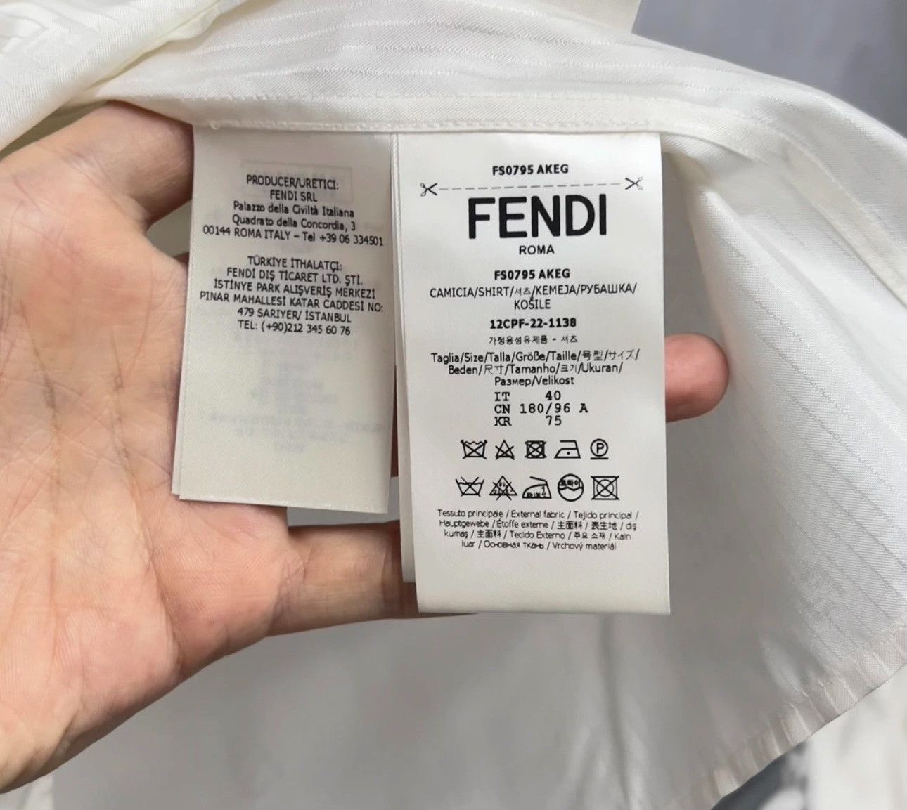 Fendi Fendi FF Monogram Short Sleeve Shirt IT 40 Size US M / EU 48-50 / 2 - 5 Thumbnail