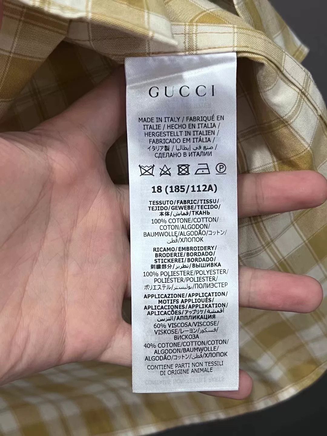 Gucci Gucci x Adidas Plaid Logo Embroidered Shirt XL Size US XL / EU 56 / 4 - 7 Thumbnail