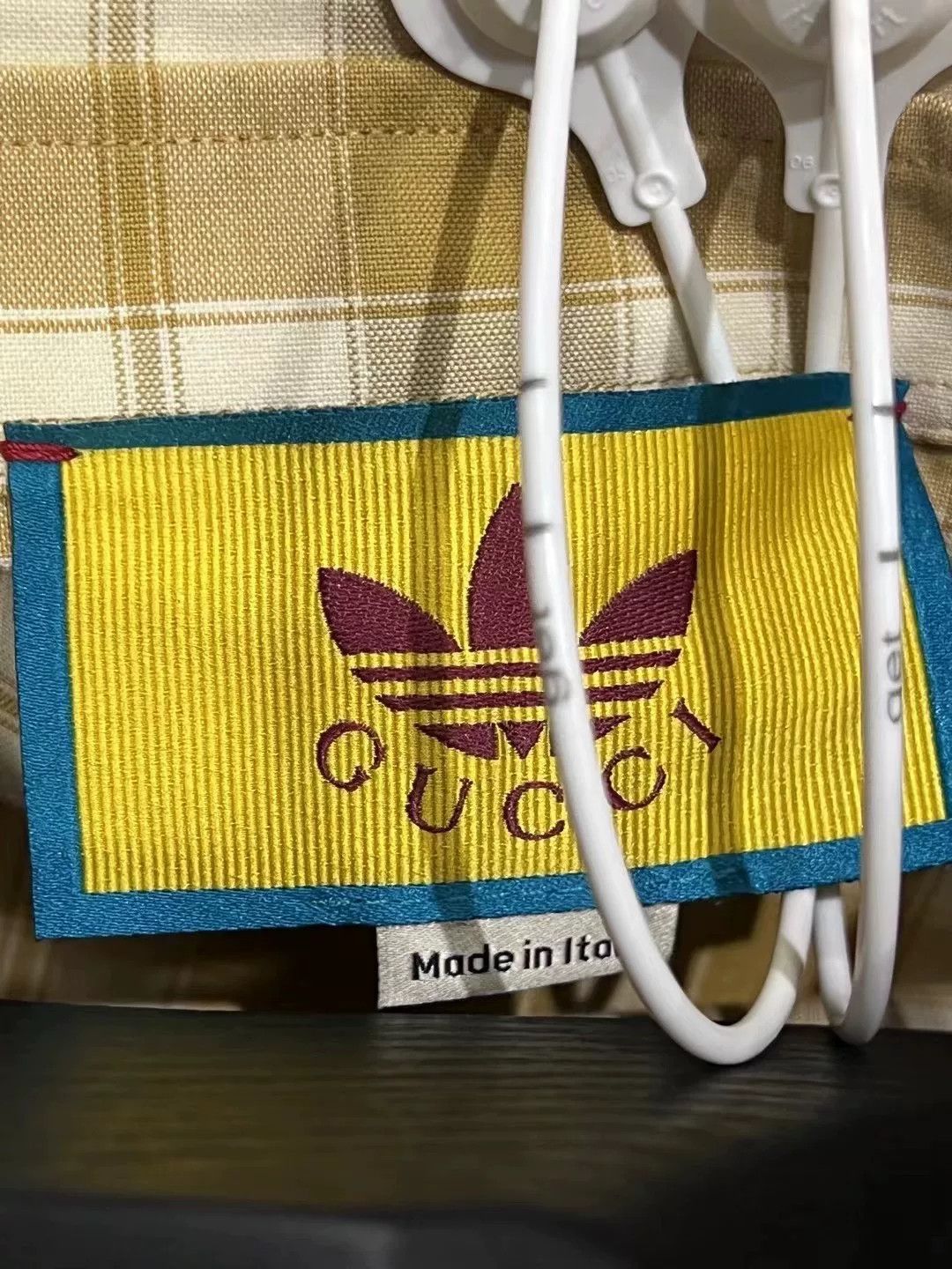 Gucci Gucci x Adidas Plaid Logo Embroidered Shirt XL Size US XL / EU 56 / 4 - 5 Thumbnail