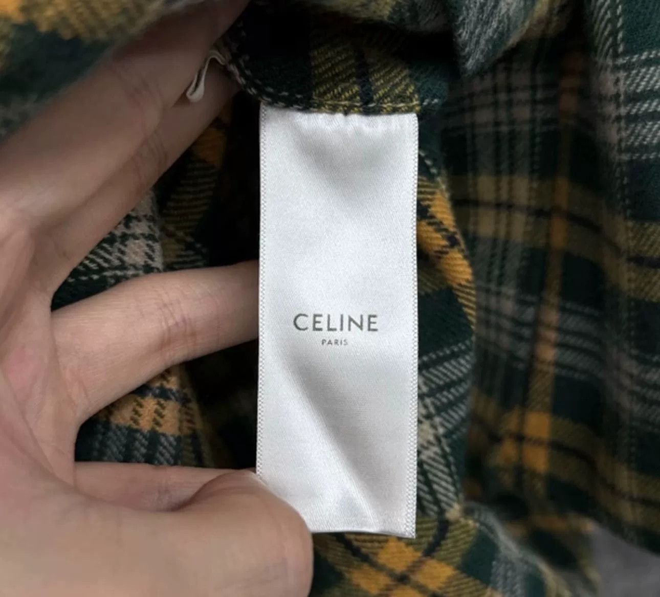 Celine Celine Plaid Wool Button Up Shirt Size S Size US S / EU 44-46 / 1 - 5 Thumbnail