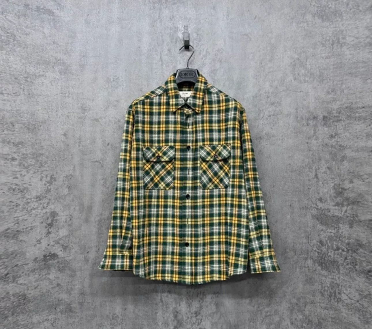 Celine Celine Plaid Wool Button Up Shirt Size S Size US S / EU 44-46 / 1 - 2 Thumbnail