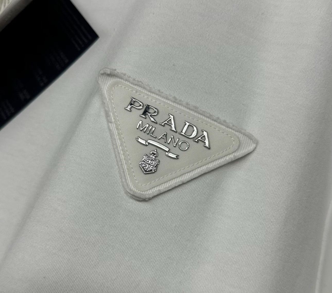 Prada Prada Triangle Logo Plaque T-Shirt Size L Size US L / EU 52-54 / 3 - 4 Thumbnail