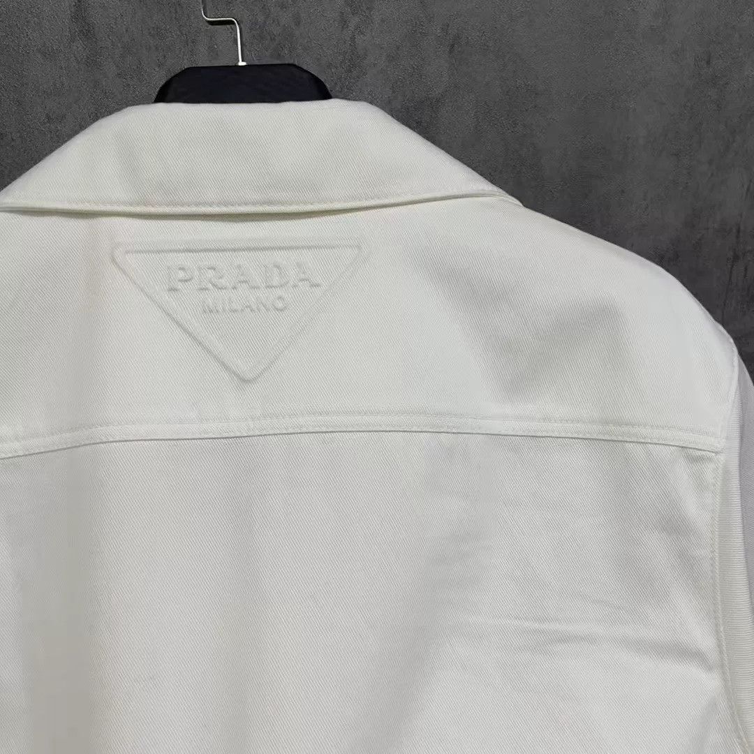 Prada Prada Embossed Logo Denim Shirt Size S Size US S / EU 44-46 / 1 - 4 Thumbnail