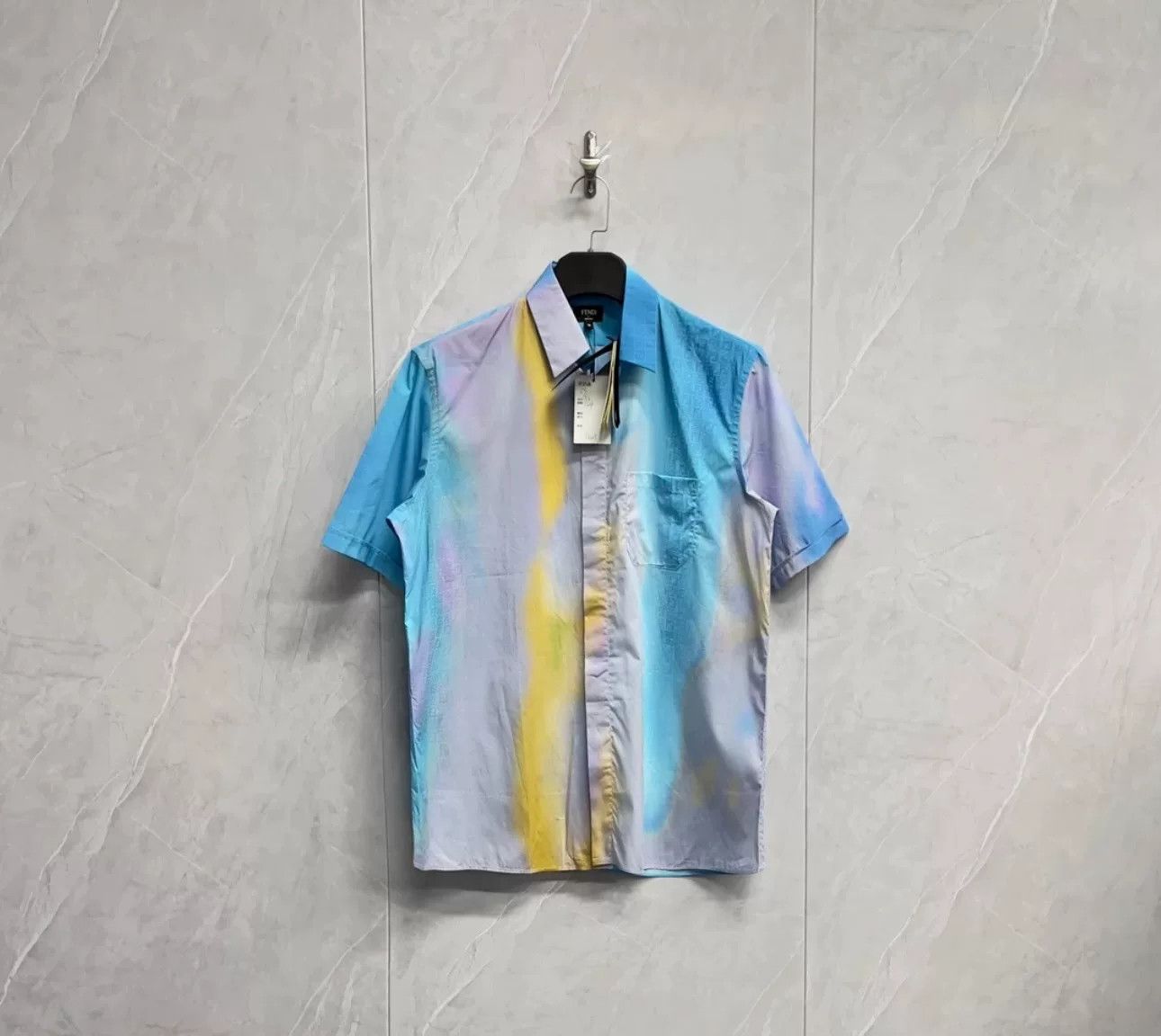 Fendi Fendi Tie Dye Monogram Short Sleeve Shirt 39 Size US M / EU 48-50 / 2 - 2 Thumbnail