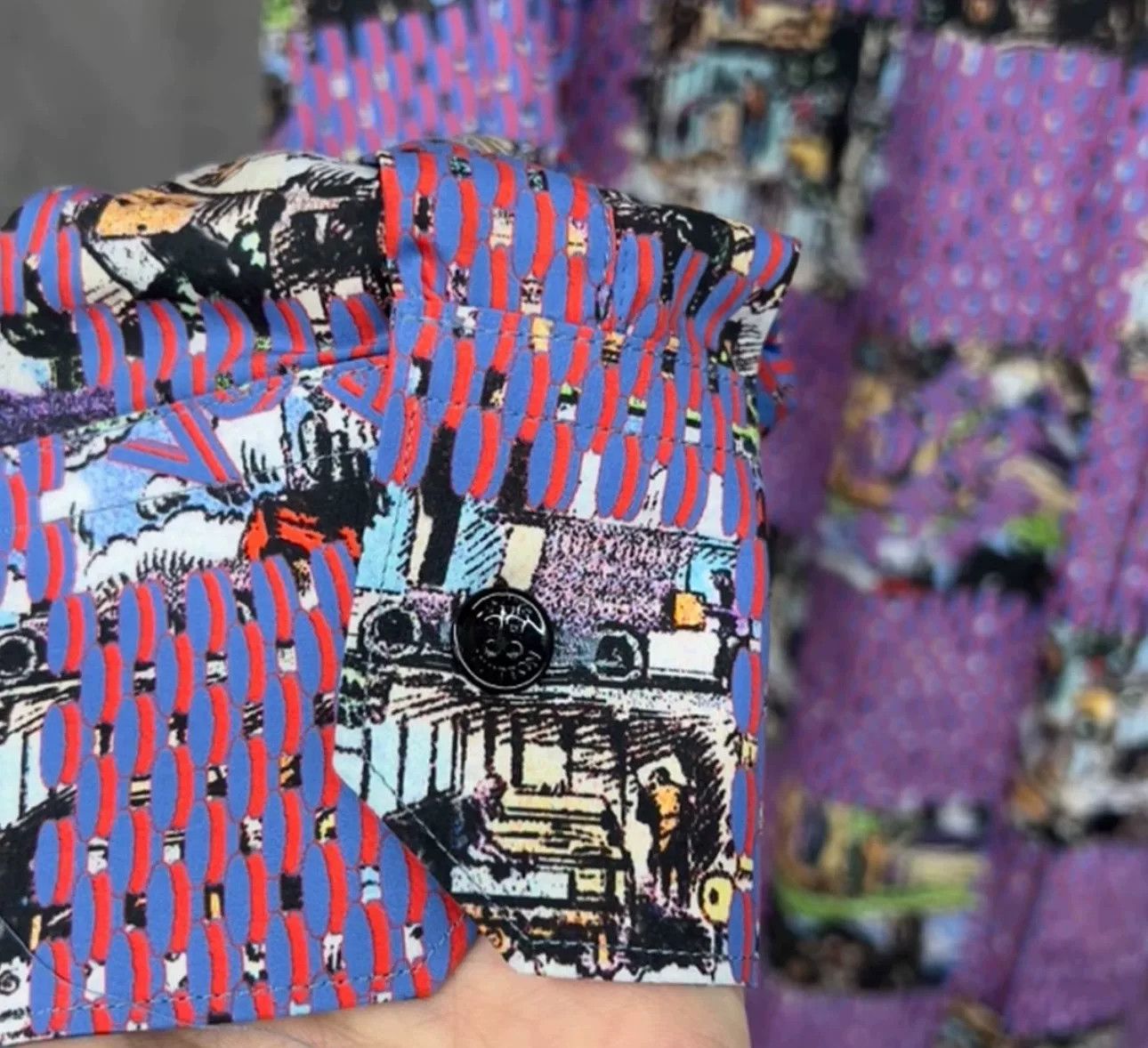 Louis Vuitton Louis Vuitton Damier Scenic Print Shirt M Size US M / EU 48-50 / 2 - 4 Thumbnail
