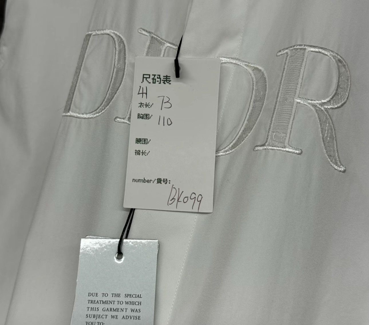 Dior Dior Embroidered Logo Shirt 41 Size US L / EU 52-54 / 3 - 6 Thumbnail