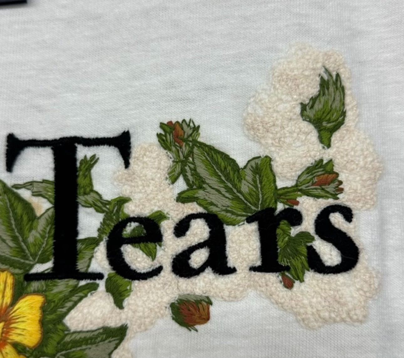 Dior Dior x Dior Tears Floral Embroidery Slub T-Shirt L Size US L / EU 52-54 / 3 - 5 Thumbnail