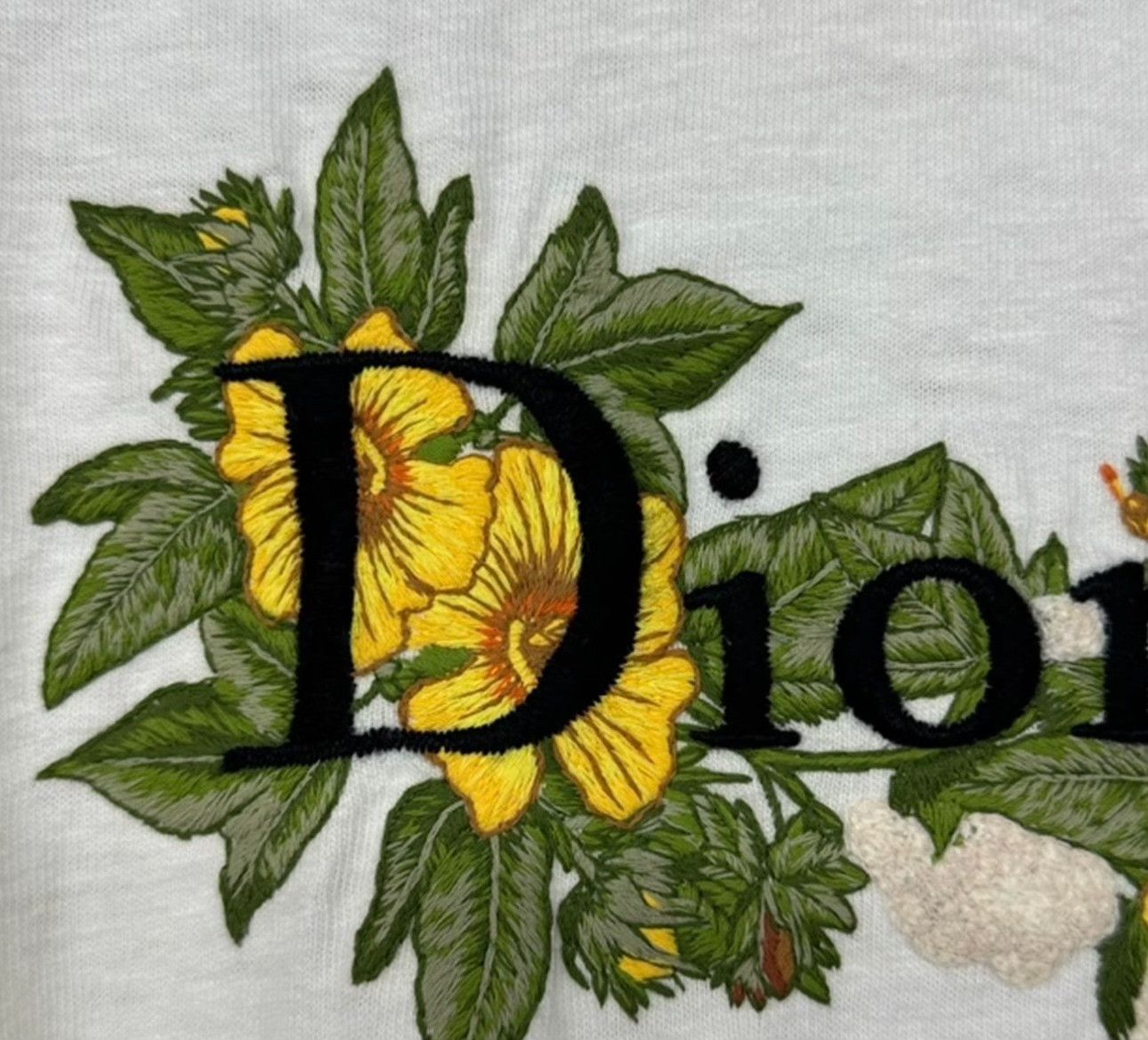 Dior Dior x Dior Tears Floral Embroidery Slub T-Shirt L Size US L / EU 52-54 / 3 - 4 Thumbnail