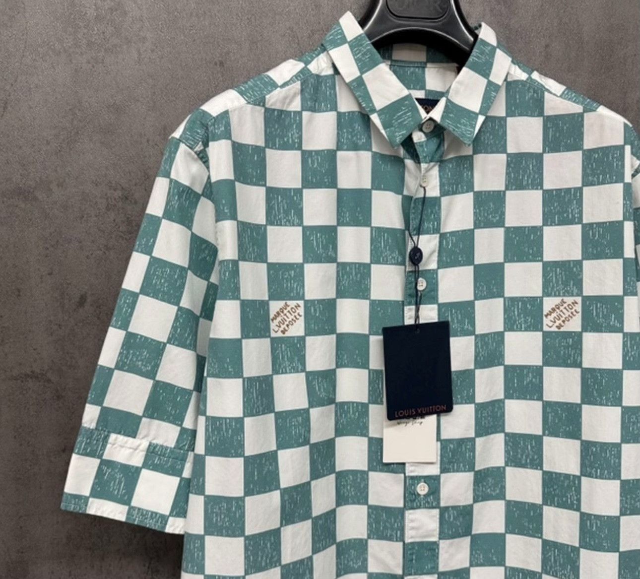 Louis Vuitton Louis Vuitton Damier Check Short Sleeve Shirt L Size US L / EU 52-54 / 3 - 3 Thumbnail