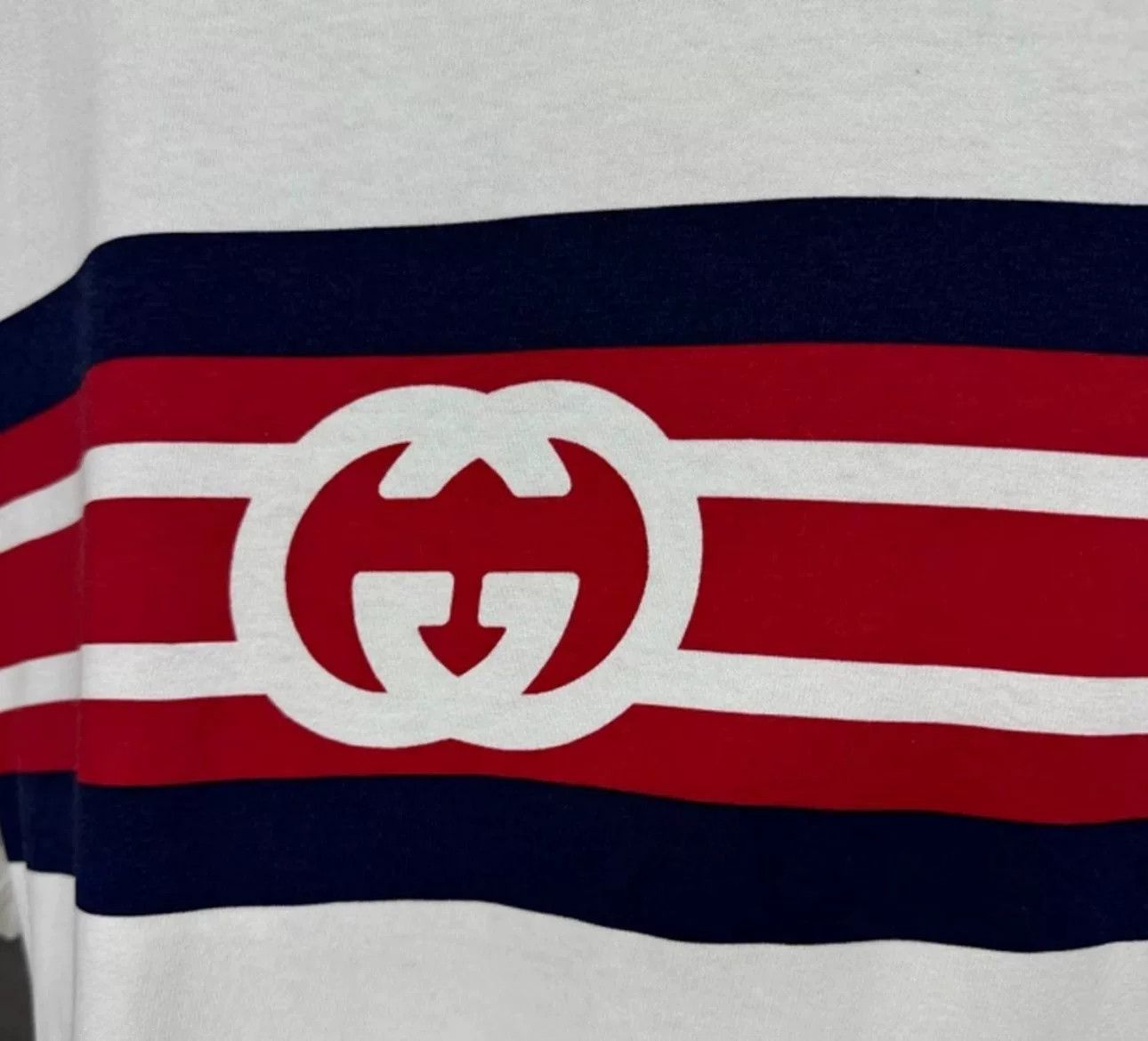 Gucci Gucci Interlocking G Stripe Logo T-Shirt Size M Size US M / EU 48-50 / 2 - 3 Thumbnail