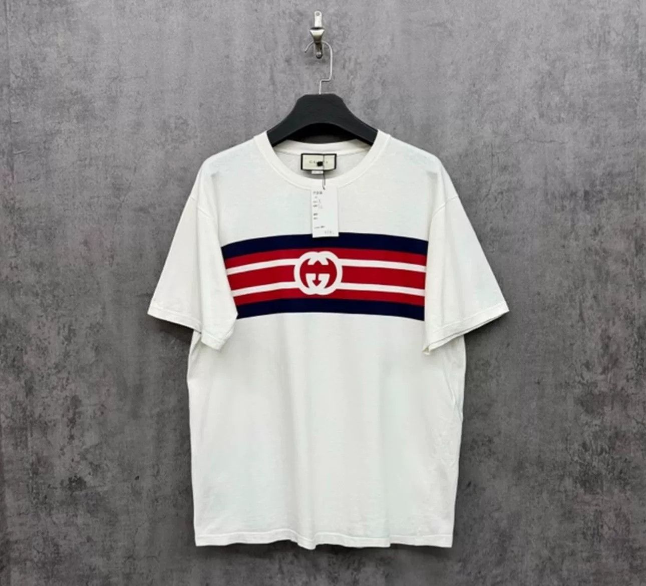 Gucci Gucci Interlocking G Stripe Logo T-Shirt Size M Size US M / EU 48-50 / 2 - 2 Thumbnail