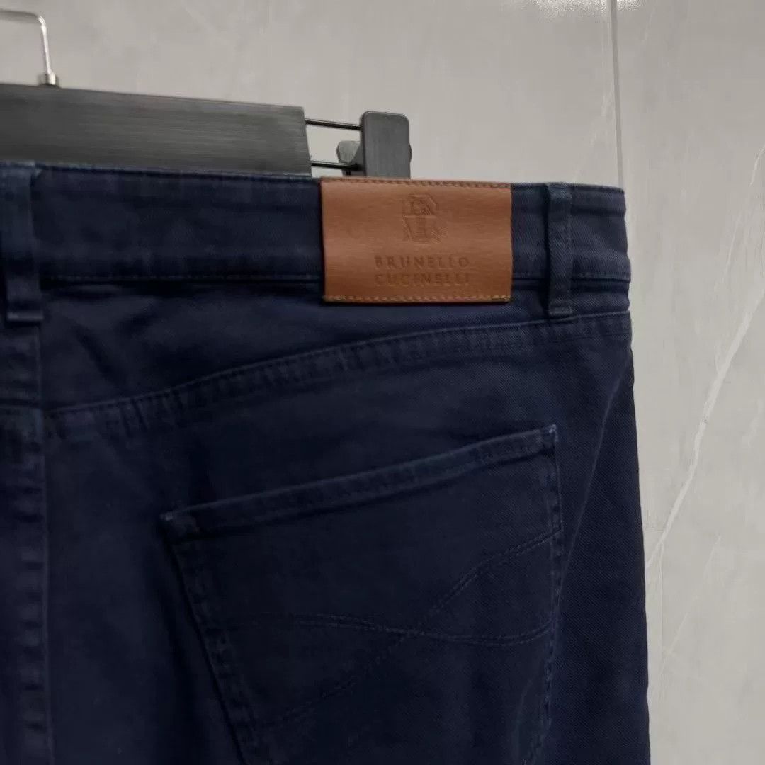 Brunello Cucinelli Brunello Cucinelli Embroidered Logo Jeans 52 Size US 36 / EU 52 - 4 Thumbnail