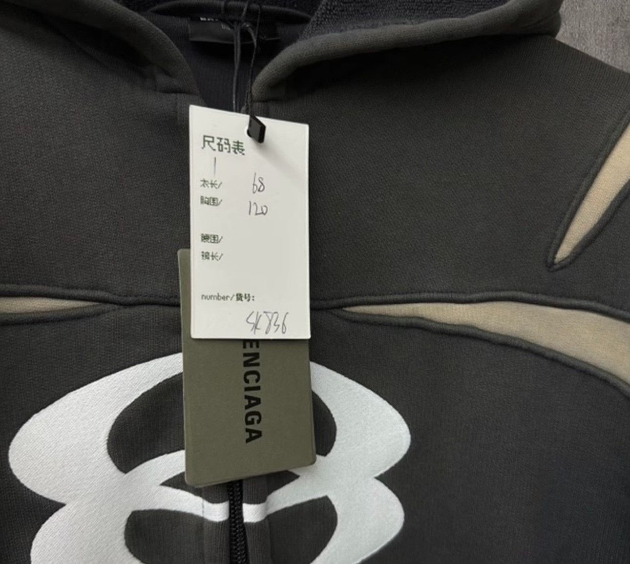 Balenciaga Balenciaga Distressed Unity Logo Zip Hoodie Size 1 Size US S / EU 44-46 / 1 - 6 Thumbnail