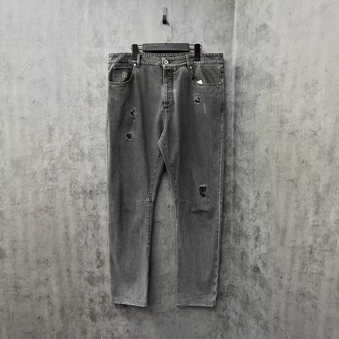 Brunello Cucinelli Brunello Cucinelli Distressed Embroidered Jeans 38 Size US 38 / EU 54 - 2 Thumbnail