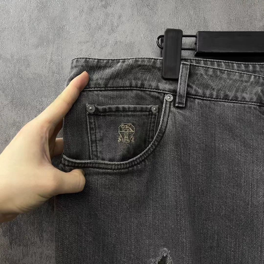 Brunello Cucinelli Brunello Cucinelli Distressed Embroidered Jeans 38 Size US 38 / EU 54 - 3 Thumbnail