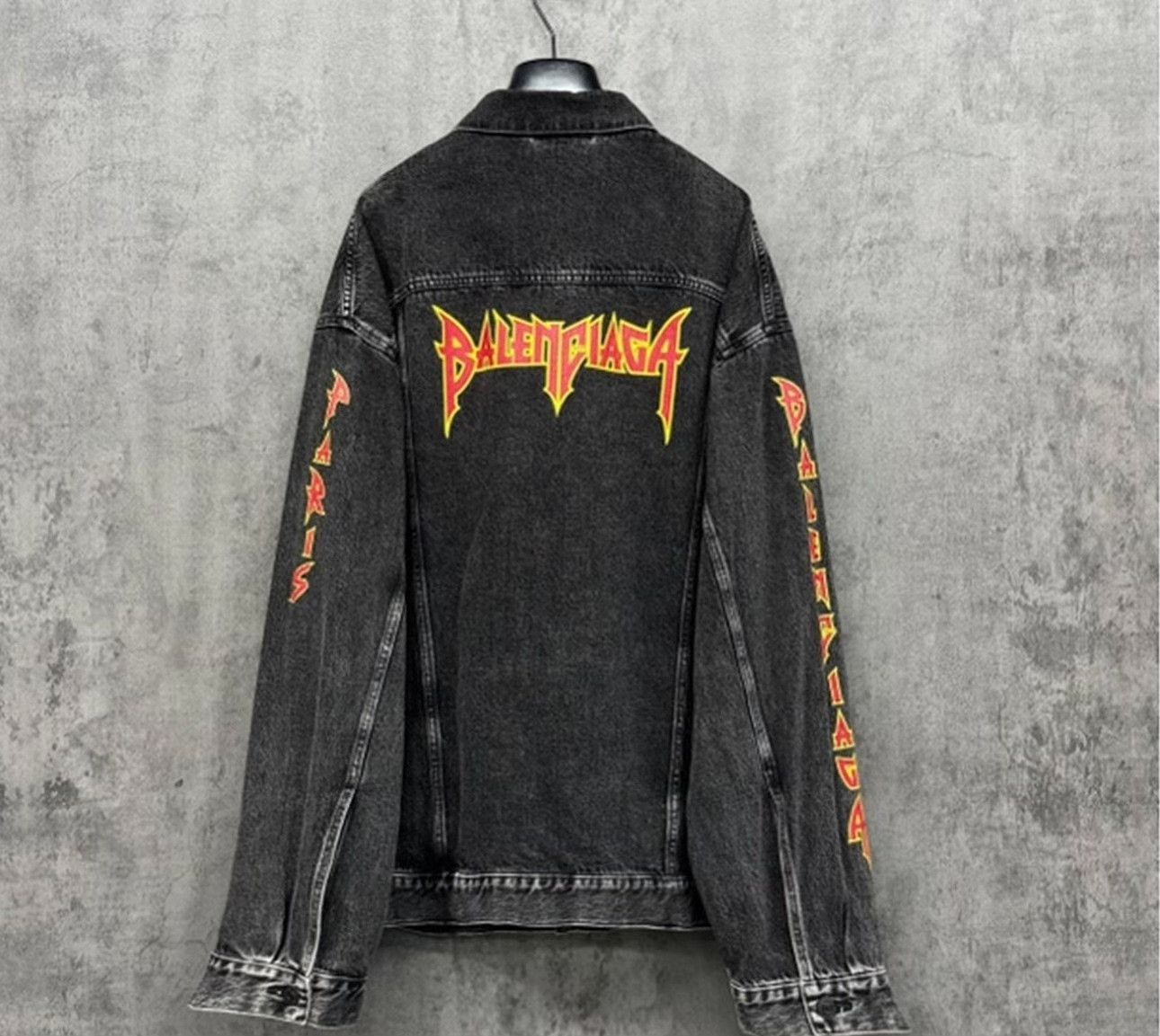 Balenciaga Balenciaga Flame Washed Denim Jacket Size 2 Size US M / EU 48-50 / 2 - 2 Thumbnail