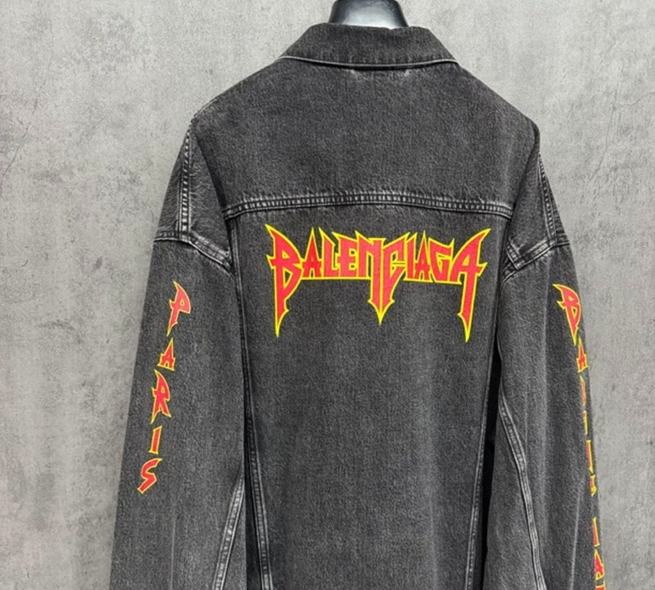 Balenciaga Balenciaga Flame Washed Denim Jacket Size 2 Size US M / EU 48-50 / 2 - 4 Thumbnail