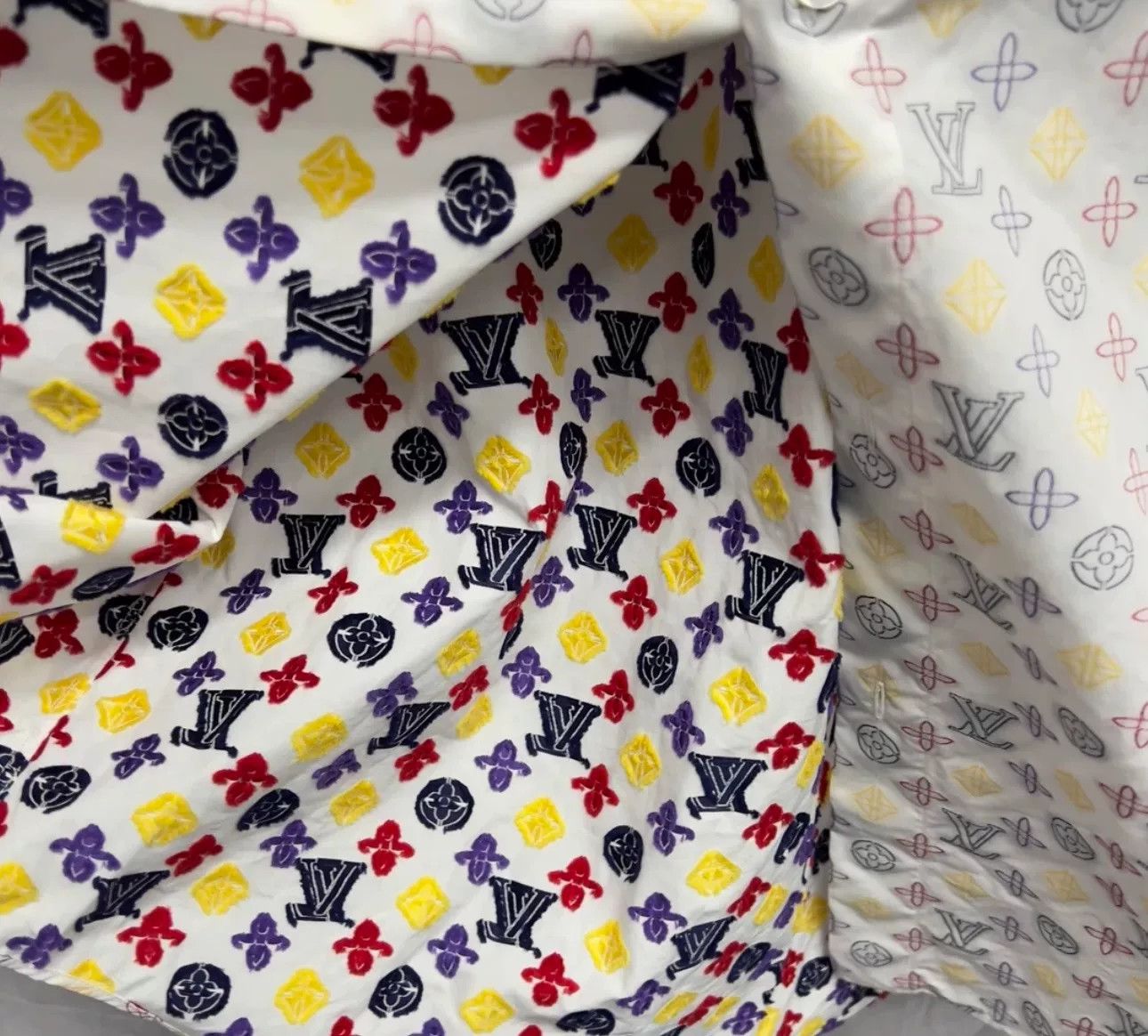 Louis Vuitton Louis Vuitton Monogram Embroidered Short Sleeve Shirt XXL Size US XXL / EU 58 / 5 - 4 Thumbnail