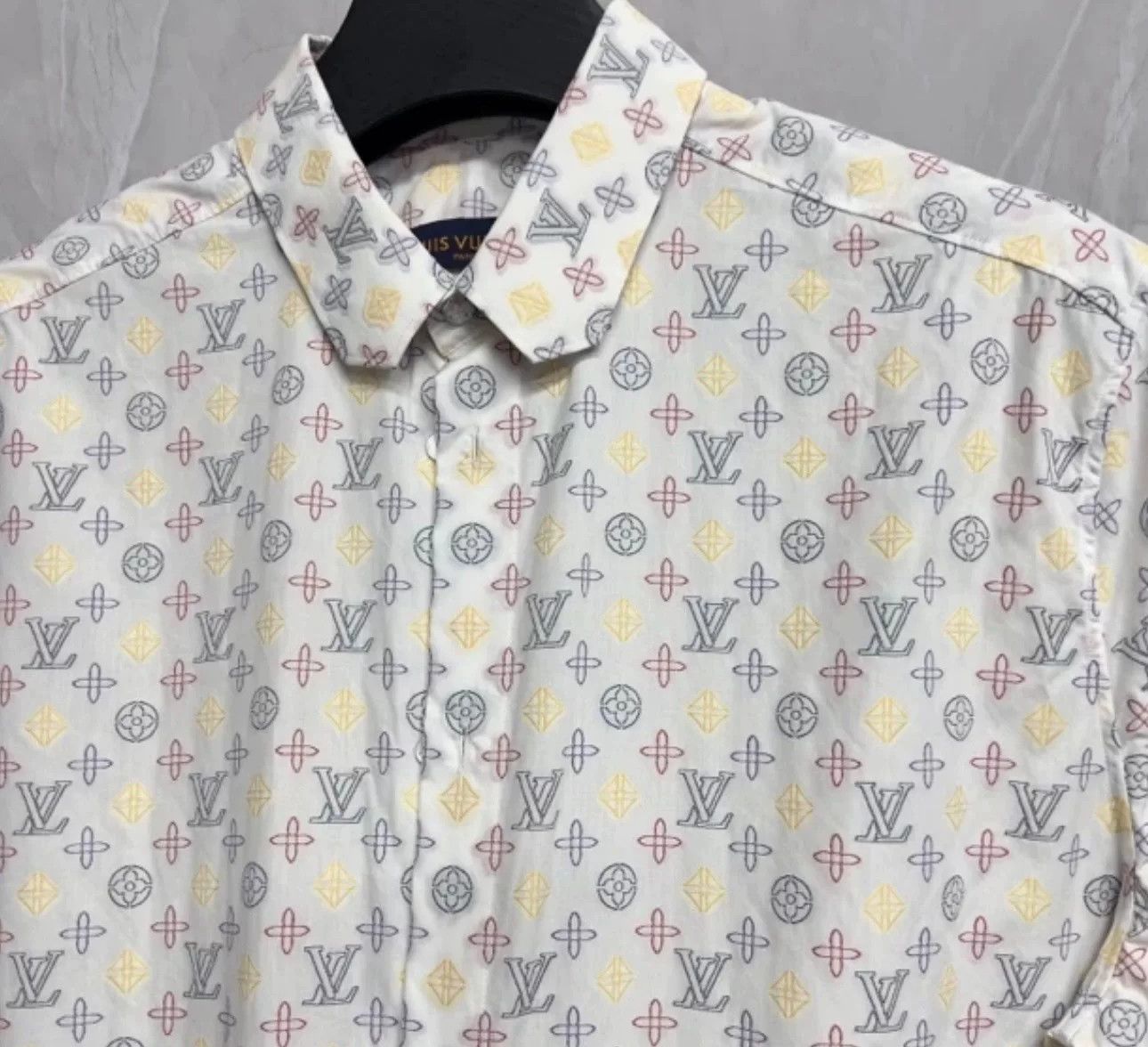 Louis Vuitton Louis Vuitton Monogram Embroidered Short Sleeve Shirt XXL Size US XXL / EU 58 / 5 - 3 Thumbnail