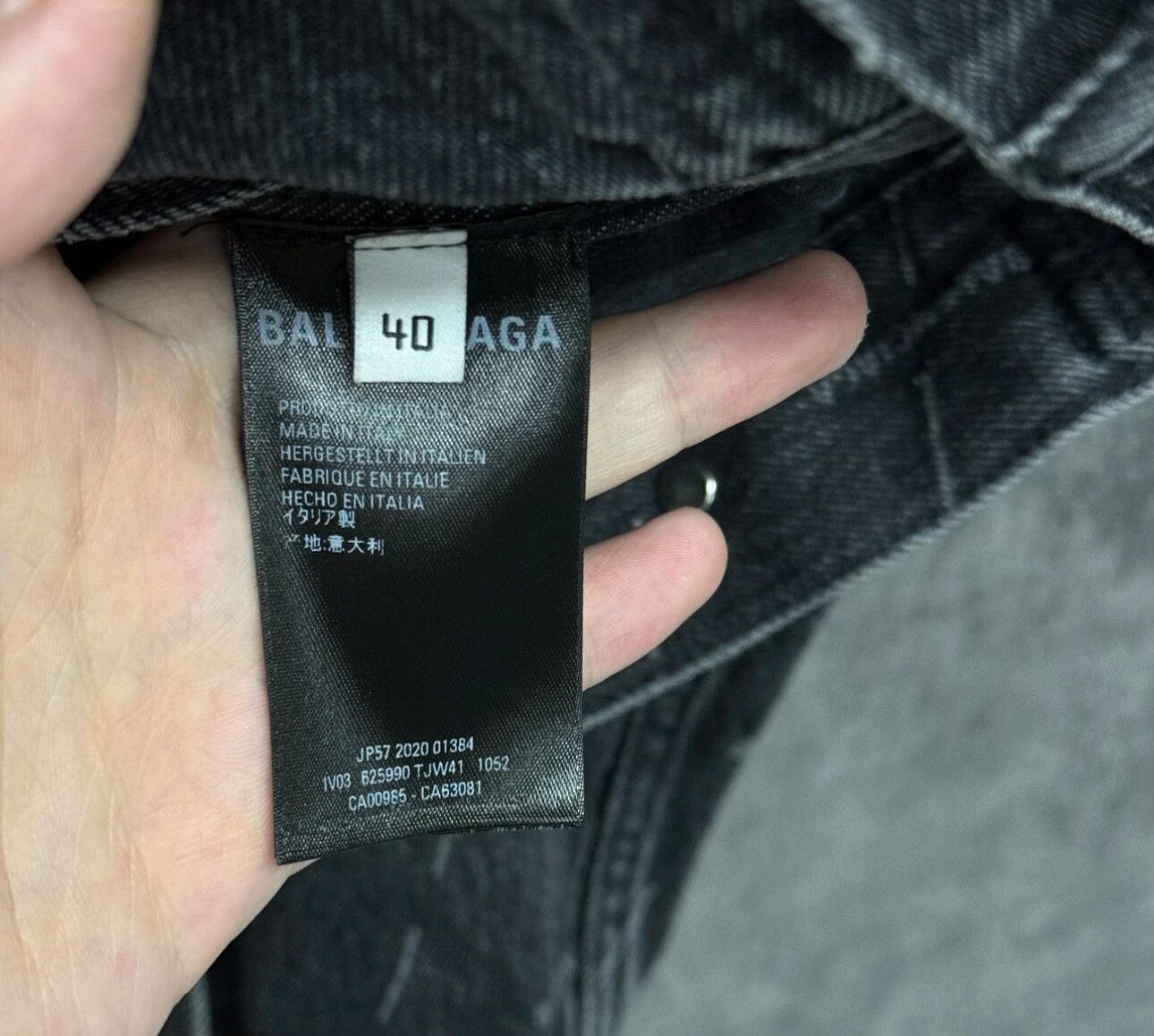 Balenciaga Balenciaga All Over Logo Denim Jacket 40 Size US XXS / EU 40 - 4 Thumbnail