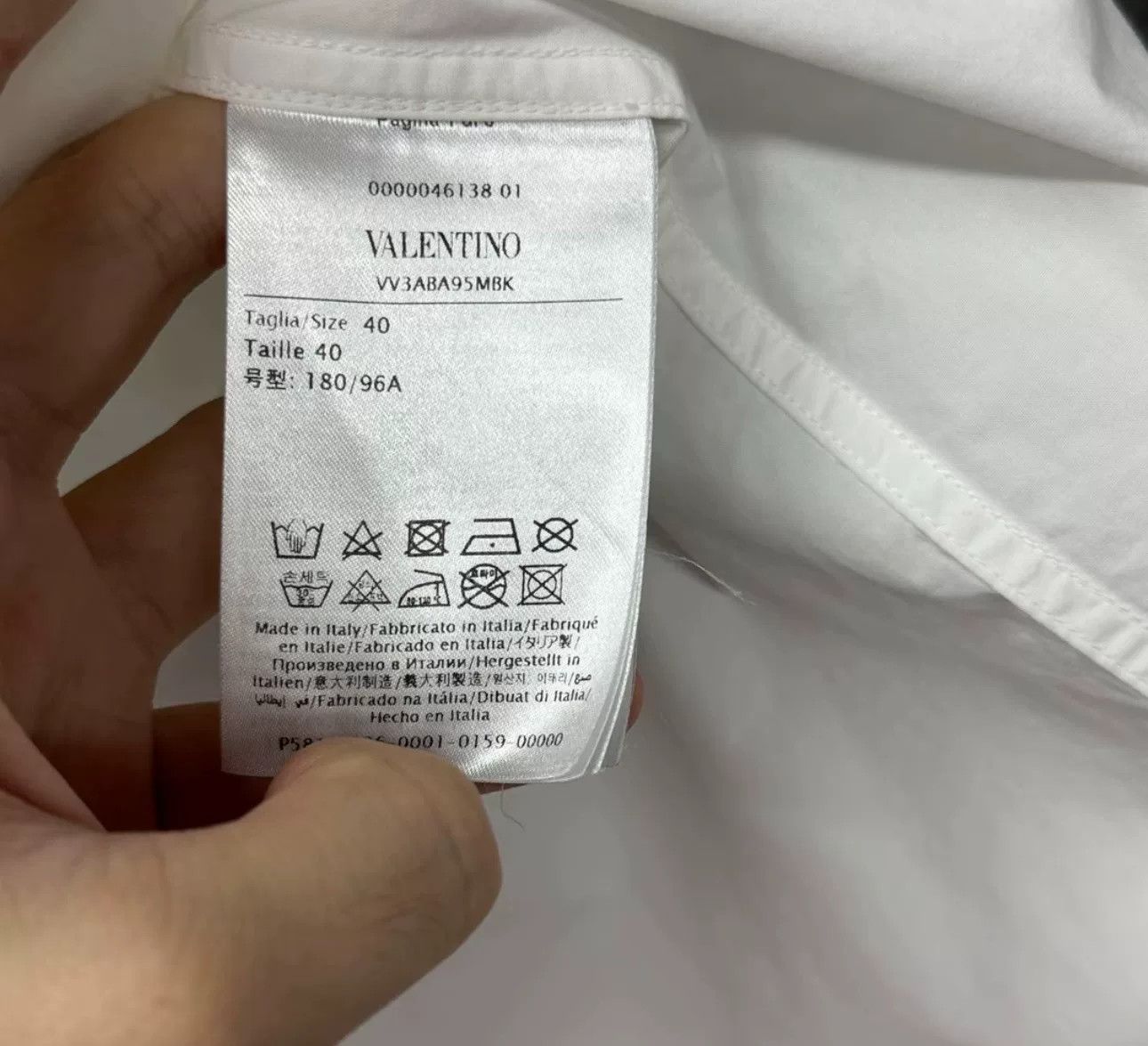Valentino Valentino VLTN Logo Button Up Shirt 40 Size US M / EU 48-50 / 2 - 4 Thumbnail
