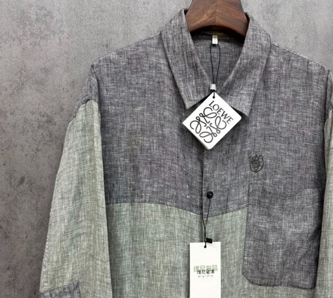 Loewe Loewe Patchwork Linen Anagram Logo Shirt XL Size US XL / EU 56 / 4 - 3 Thumbnail