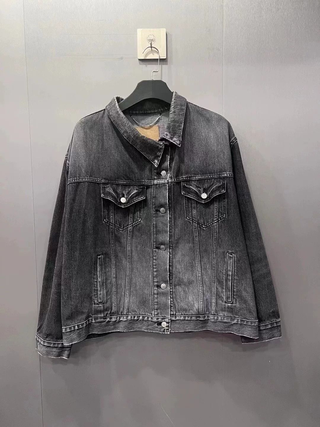 Balenciaga Balenciaga Asymmetric Collar Denim Jacket 42 Size US XS / EU 42 / 0 - 2 Thumbnail