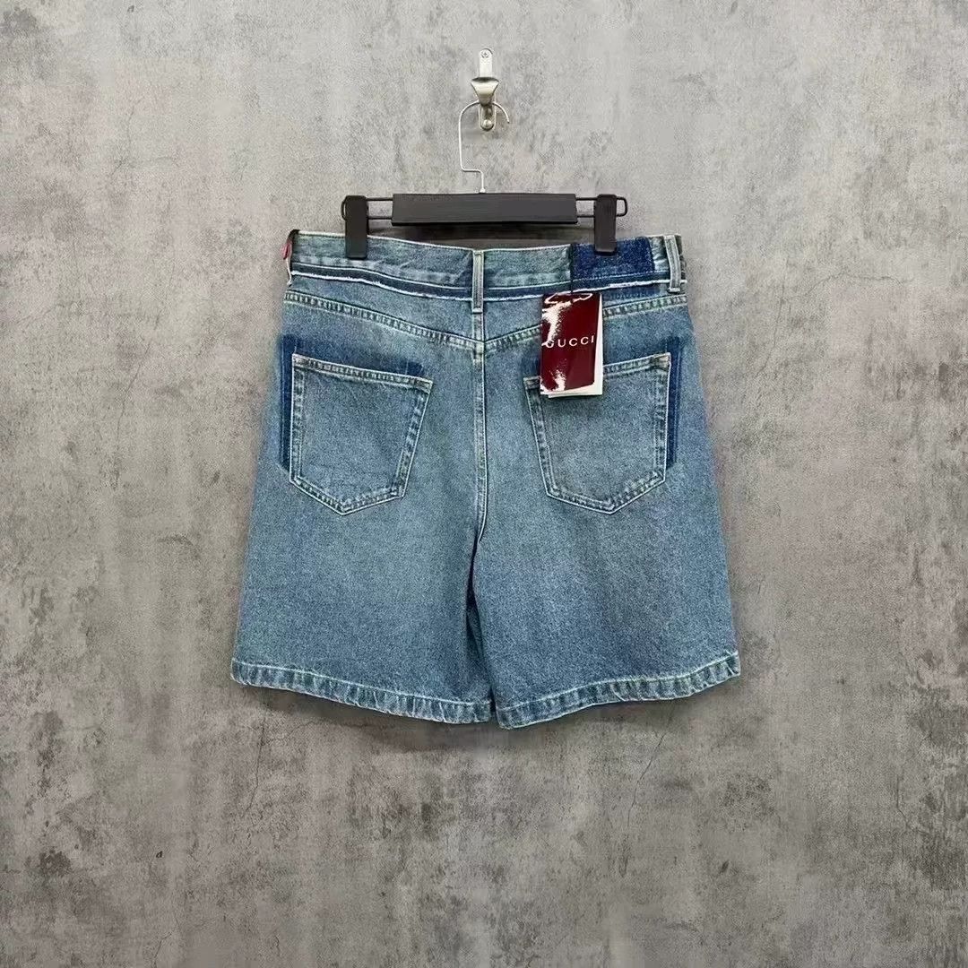 Gucci Gucci Washed Logo Patch Denim Shorts 34 Size US 34 / EU 50 - 2 Thumbnail