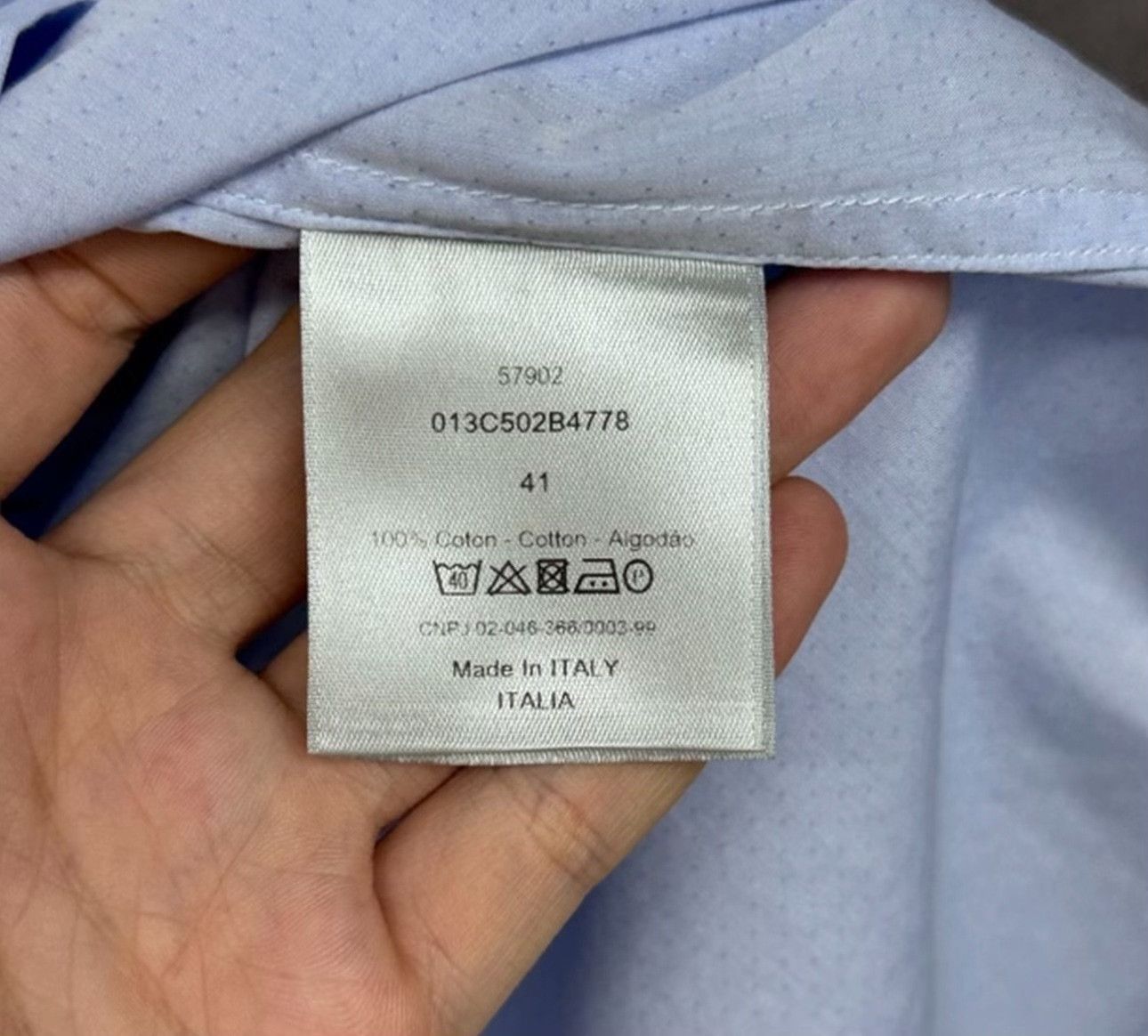 Dior Dior Embroidered Logo Textured Shirt Size L Size US L / EU 52-54 / 3 - 5 Thumbnail