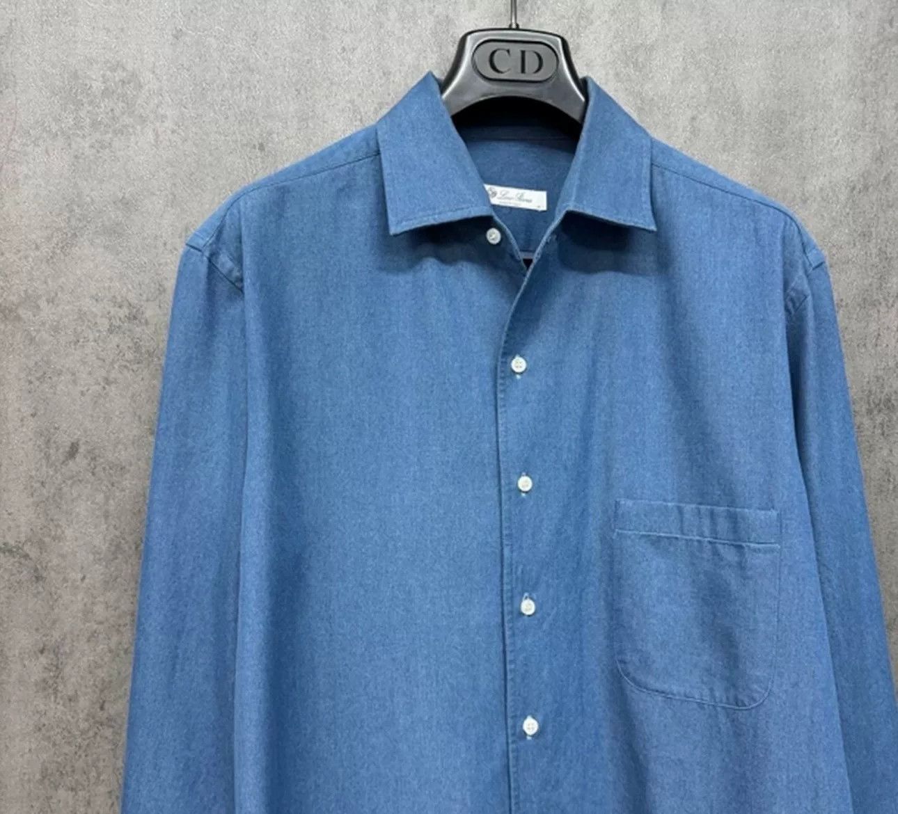 Loro Piana Loro Piana Blue Casual Button Up Shirt Size M Size US M / EU 48-50 / 2 - 5 Thumbnail