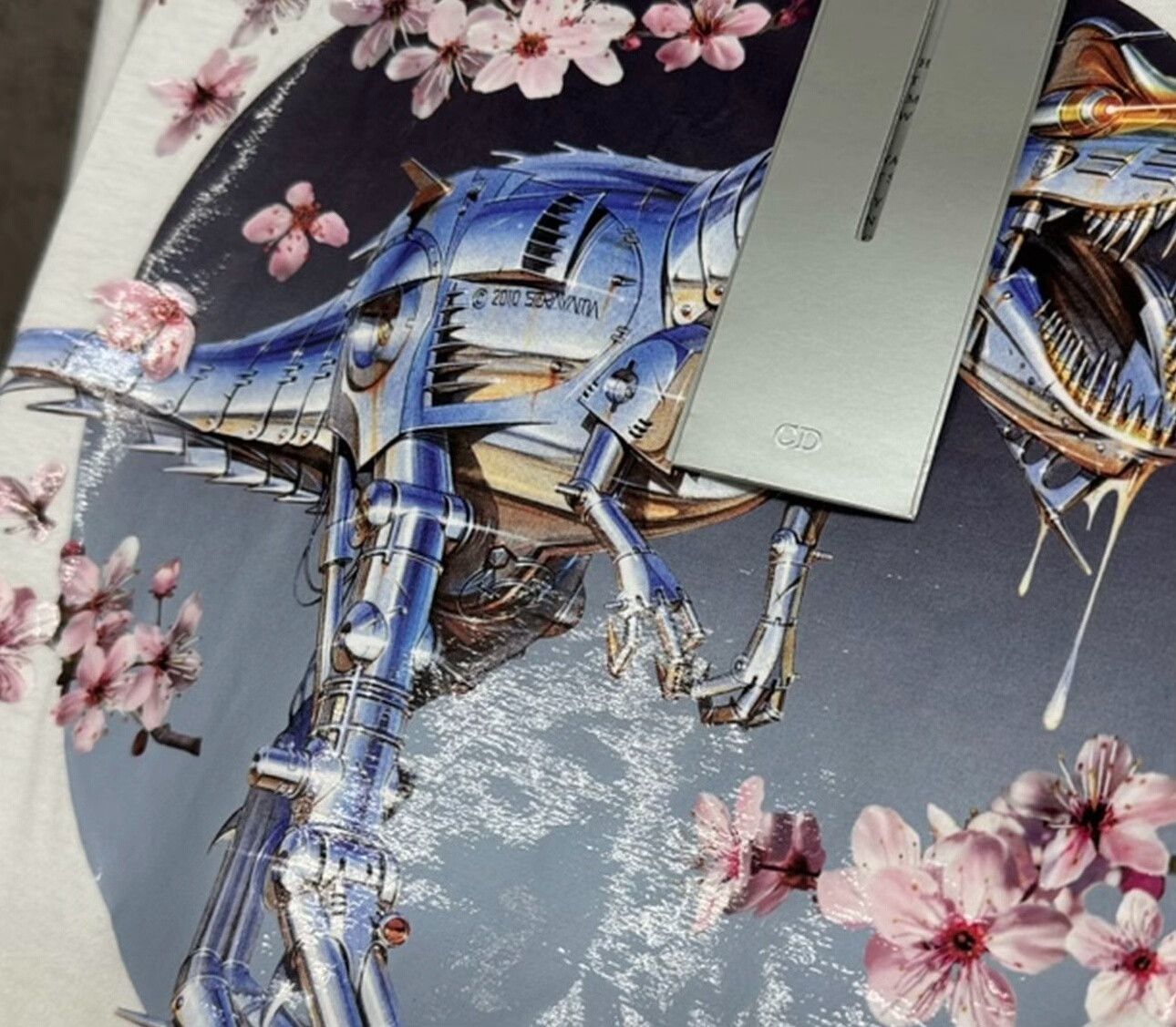 Dior Dior x Sorayama Cherry Blossom Dinosaur T-Shirt S Size US S / EU 44-46 / 1 - 5 Thumbnail