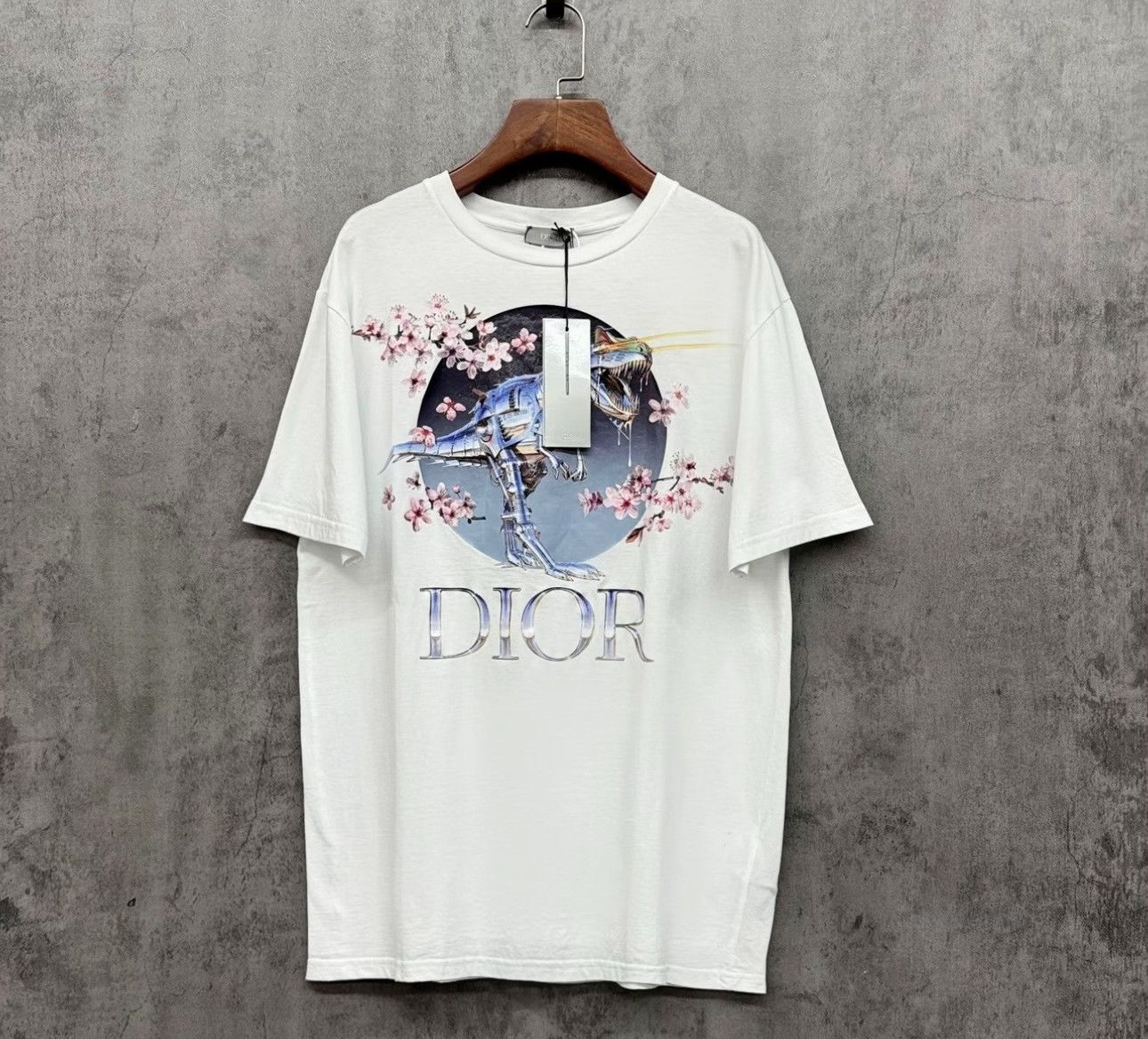 Dior Dior x Sorayama Cherry Blossom Dinosaur T-Shirt S Size US S / EU 44-46 / 1 - 2 Thumbnail