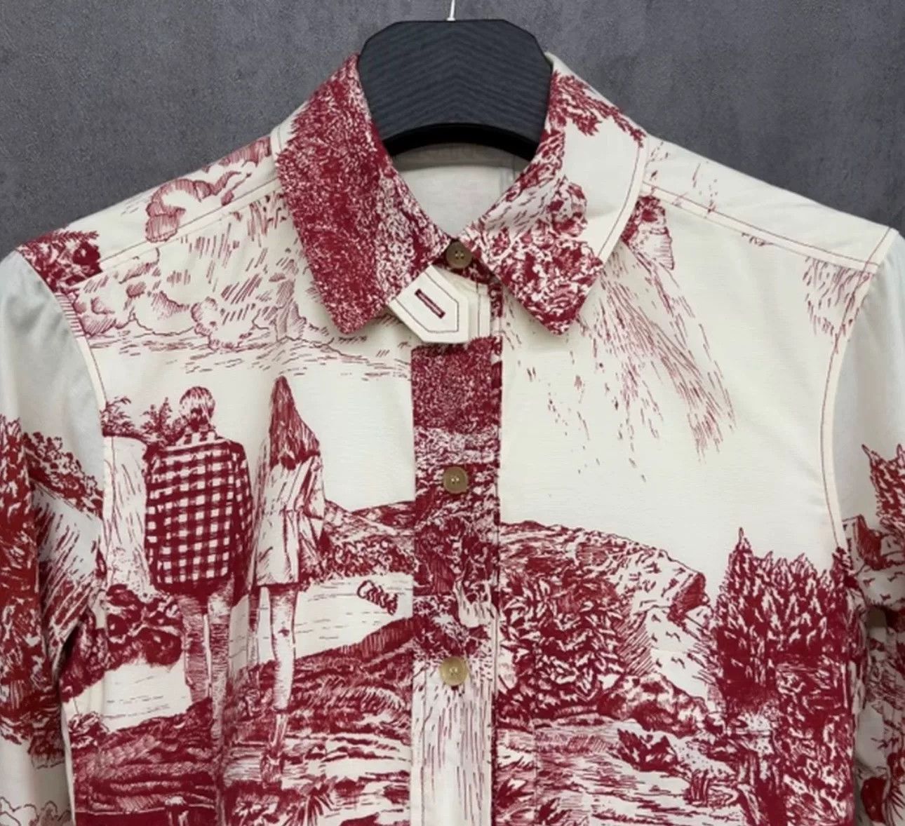 Chloe Chloe Toile de Jouy Print Button Up Shirt FR 38 Size S / US 4 / IT 40 - 4 Thumbnail