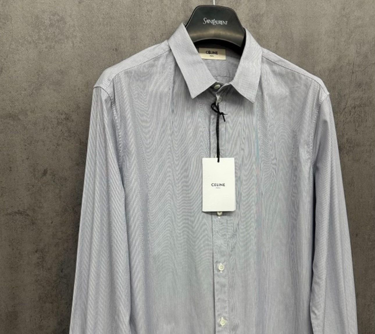 Celine Celine Striped Long Sleeve Button Up Shirt 42 Size US L / EU 52-54 / 3 - 3 Thumbnail