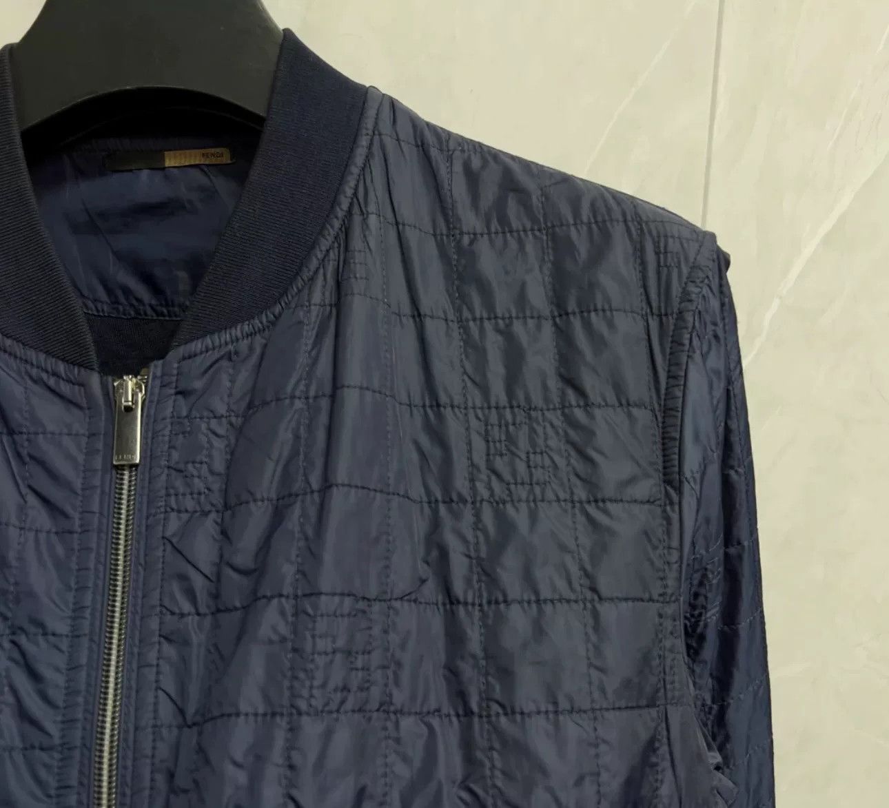 Fendi Fendi Quilted FF Logo Bomber Jacket 52 Size US L / EU 52-54 / 3 - 3 Thumbnail