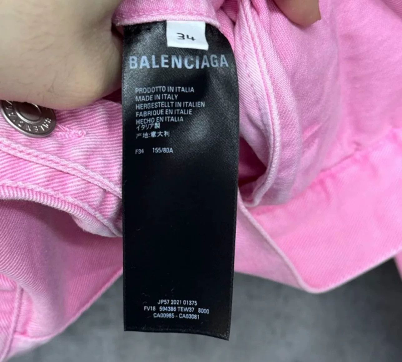 Balenciaga Balenciaga Embroidered Logo Pink Denim Jacket FR 34 Size XS / US 0-2 / IT 36-38 - 5 Thumbnail