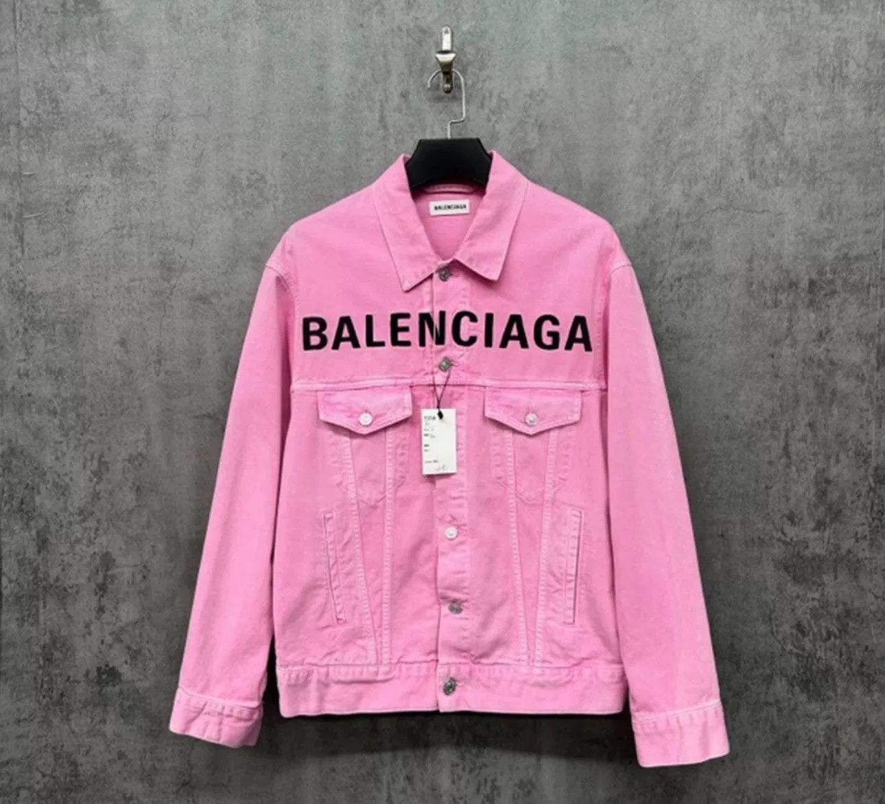 Balenciaga Balenciaga Embroidered Logo Pink Denim Jacket FR 34 Size XS / US 0-2 / IT 36-38 - 2 Thumbnail